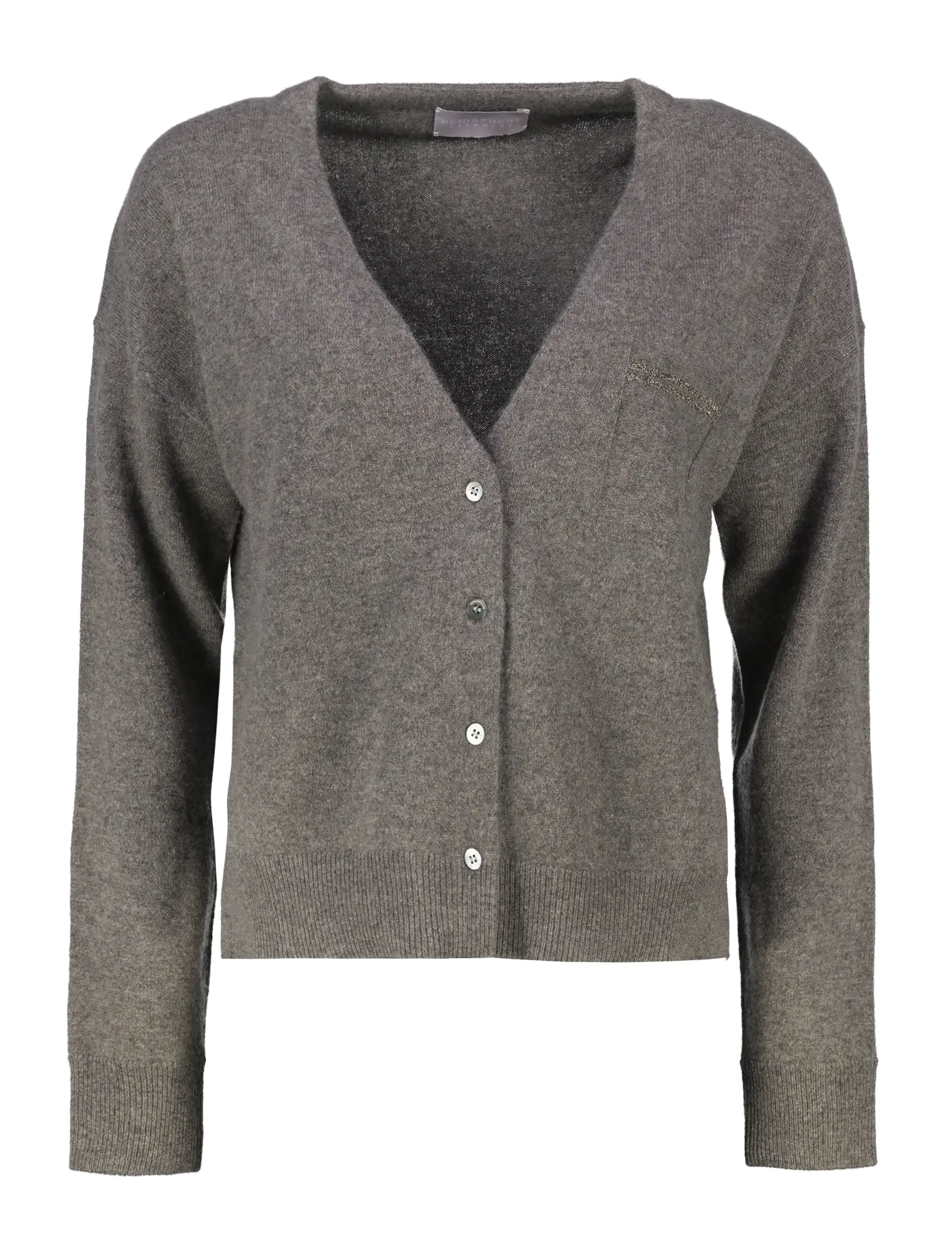 Strickjacke aus Kaschmir - Artikel Vorderseite - Farbe: Grau