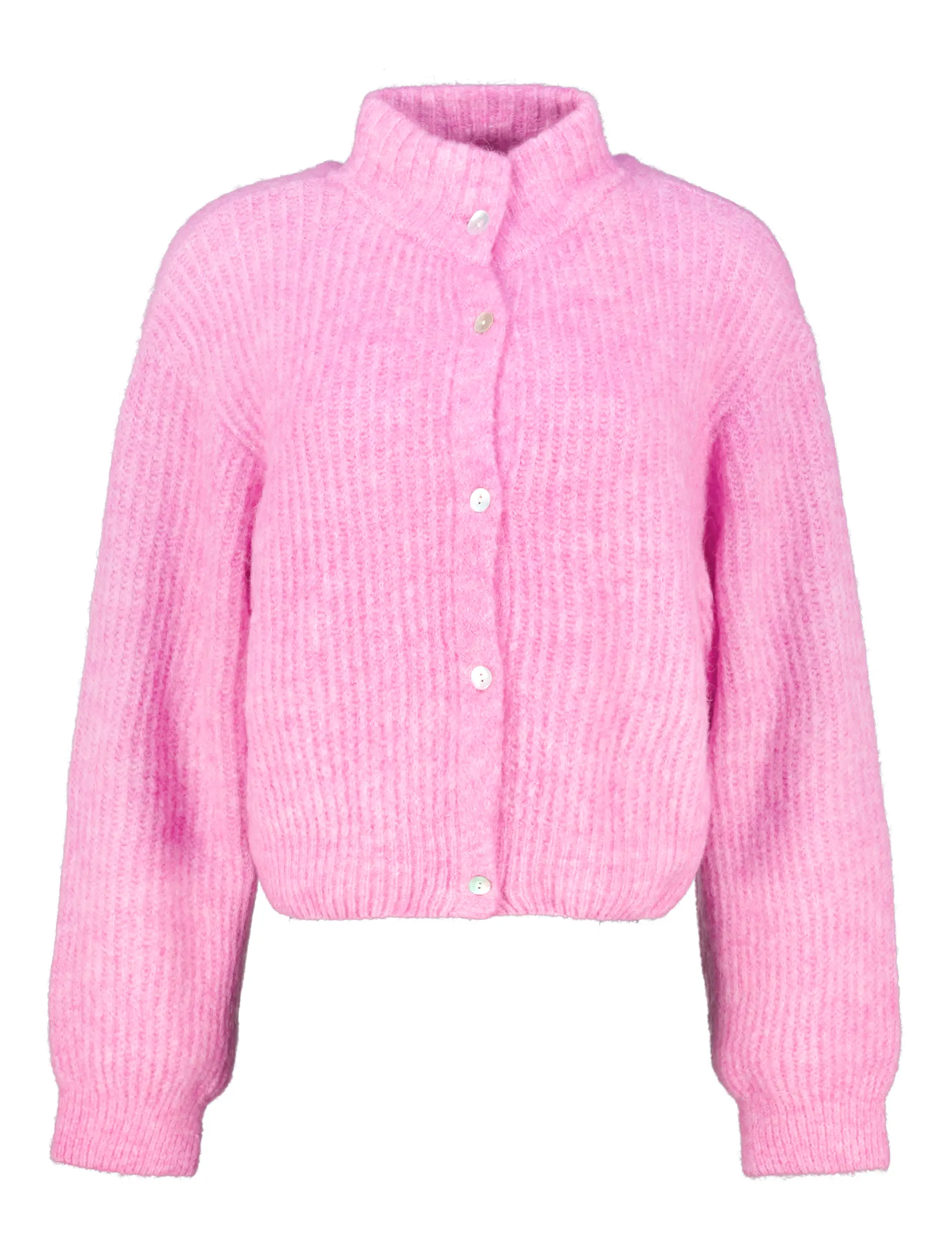 Strickjacke 'East' aus Woll-Mix langarm - Artikel Vorderseite - Farbe: Rosa&Pink