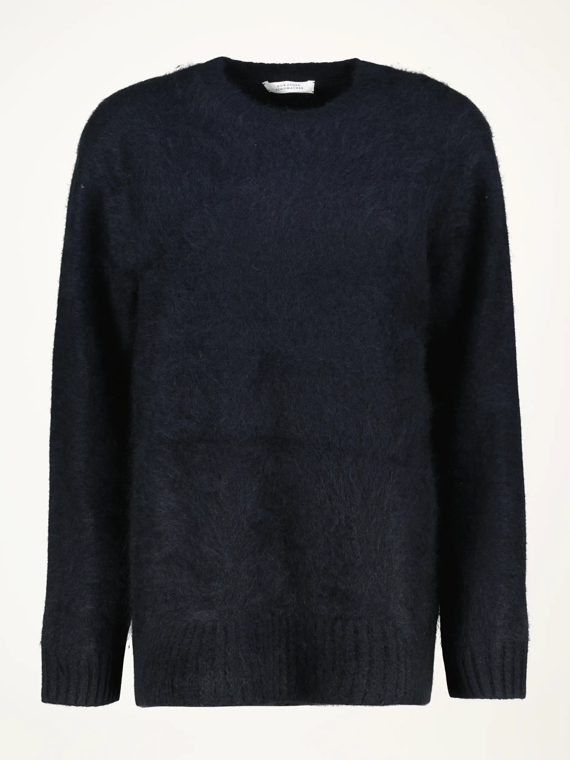 Pullover 'Fluffy Statements' aus Wolle langarm - Artikelansicht - Farbe: Schwarz