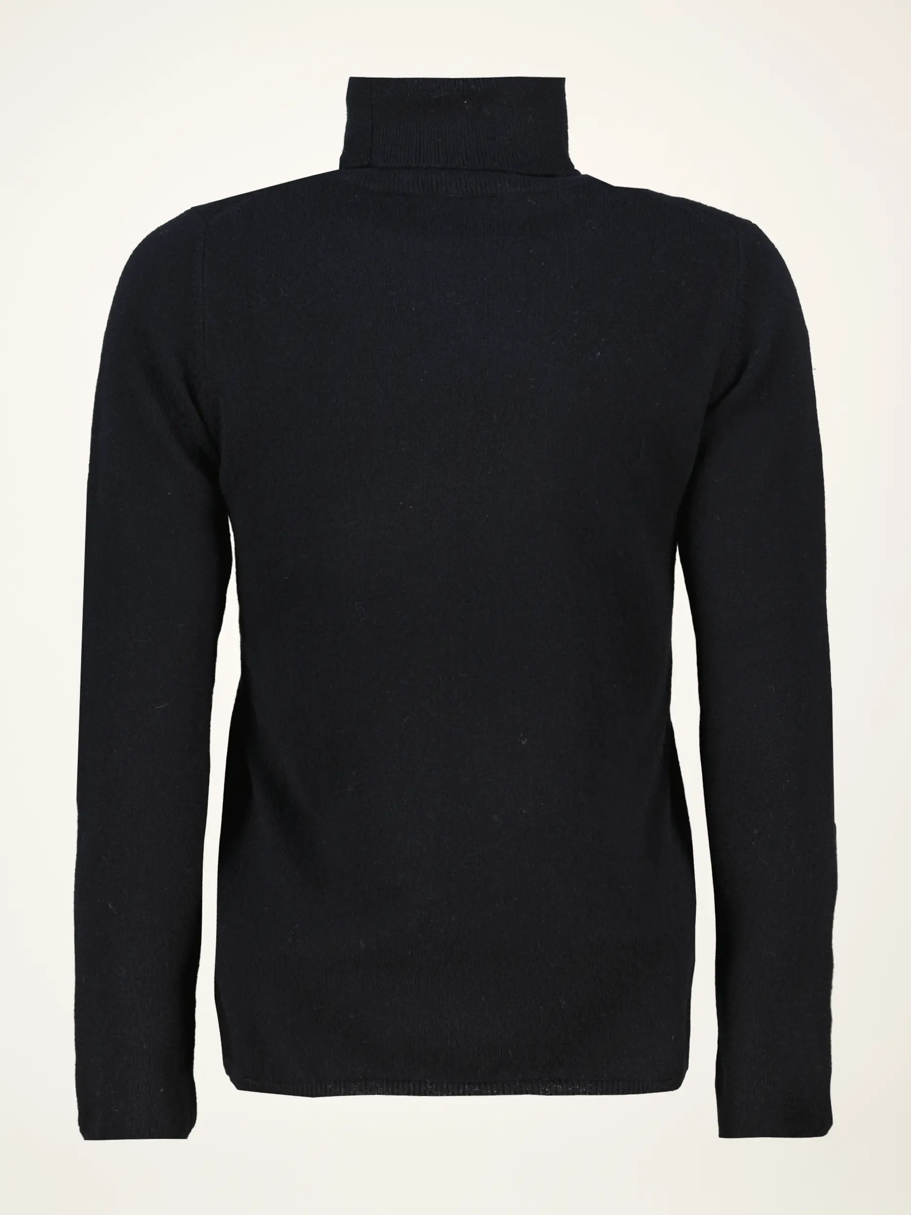 Rollkragenpullover aus Kaschmir langarm - Artikel Rückseite - Farbe: Schwarz
