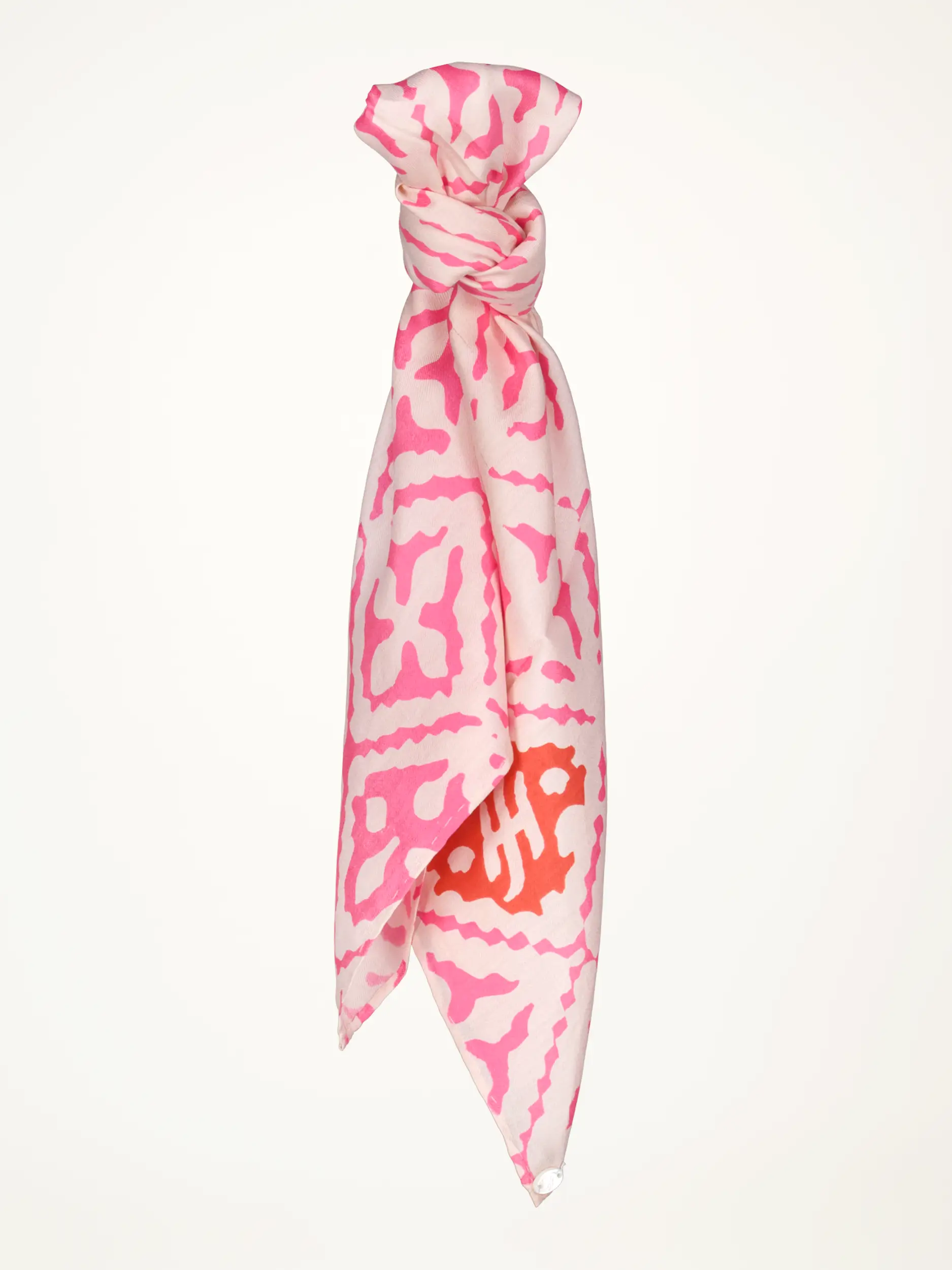 Gemustertes Tuch 'Eyes of Marrakesh' aus Seide - Artikelansicht - Farbe: Rosa&Pink