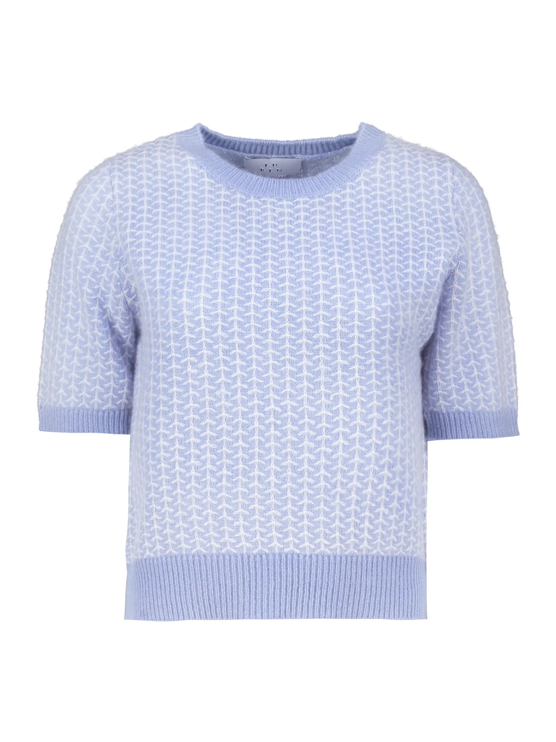 Pullover 'Enoki' aus Kaschmir Seide Mix - Artikel Vorderseite - Farbe: Blau