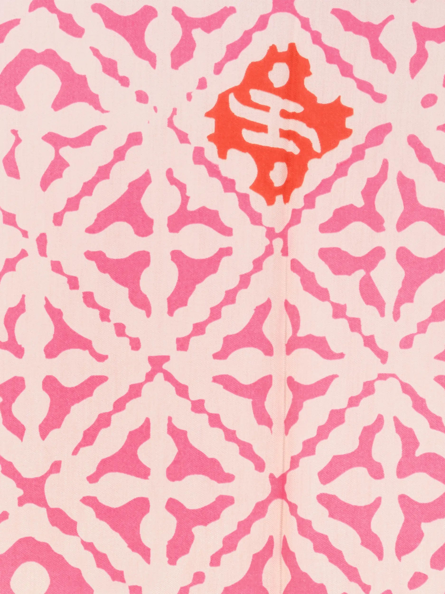 Gemustertes Tuch 'Eyes of Marrakesh' aus Seide - Artikel weitere Detailansicht 1 - Farbe: Rosa&Pink