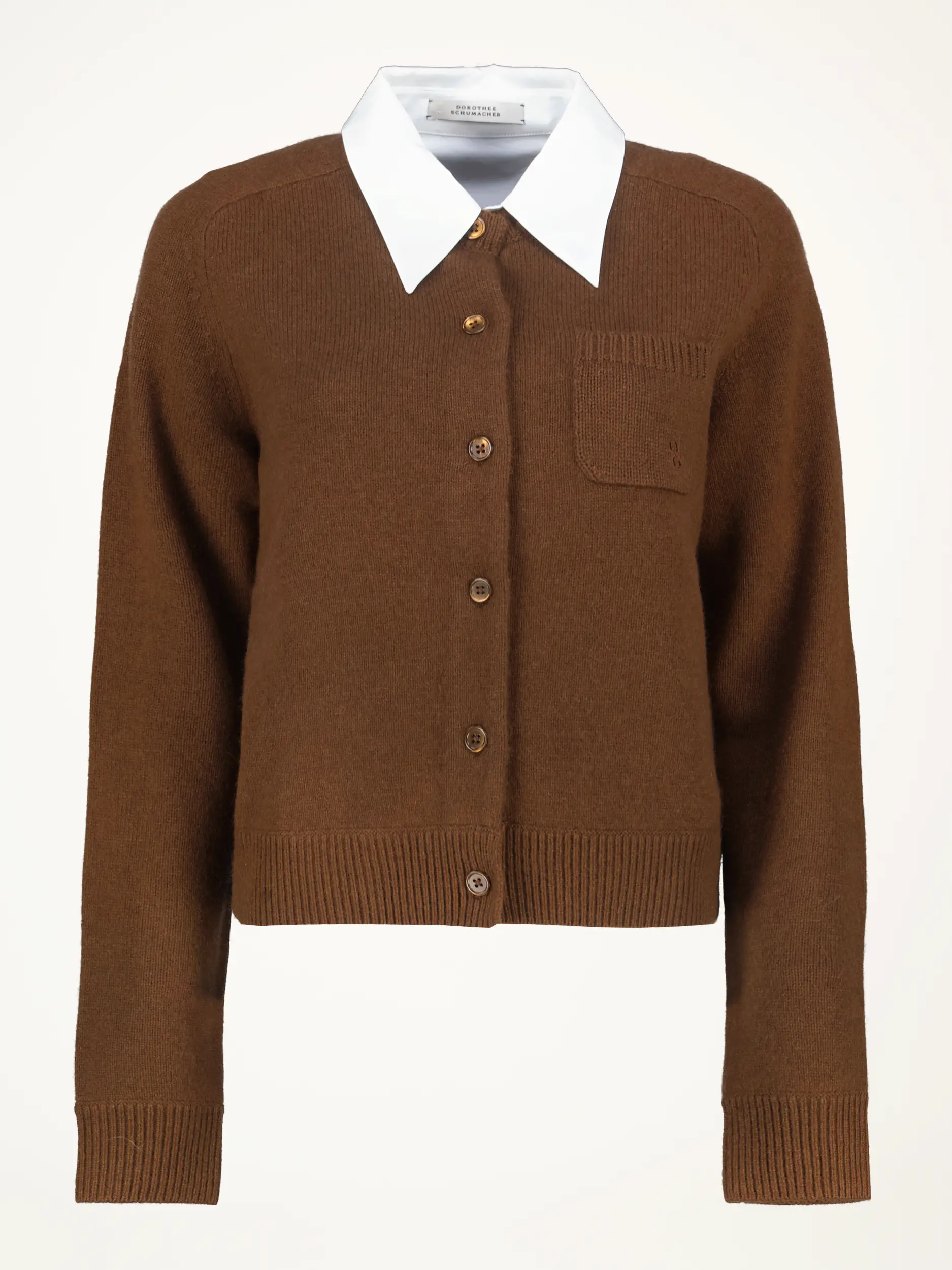 Strickjacke 'Elegant Statements' aus Wolle - Artikelansicht - Farbe: Braun