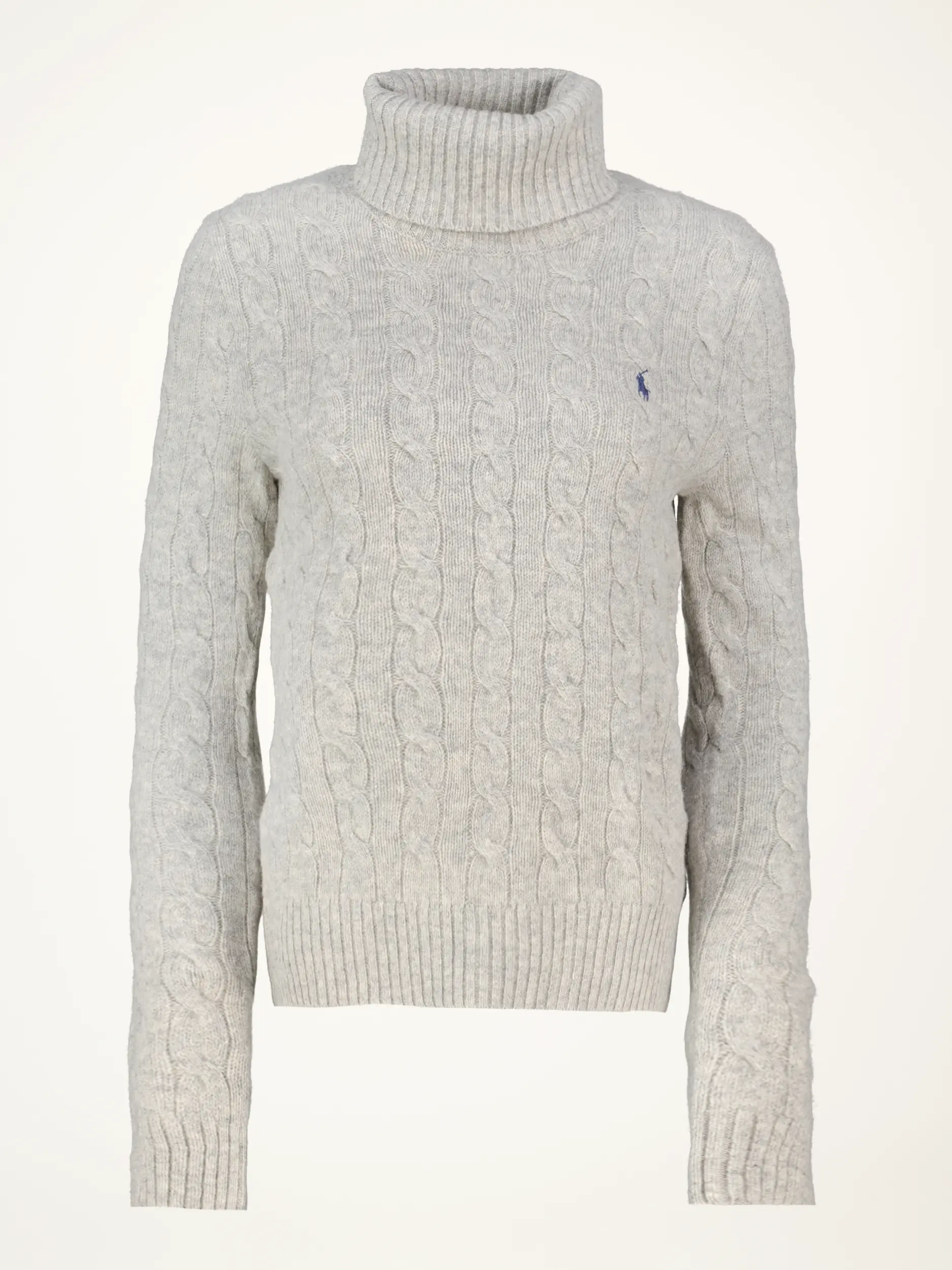 Rollkragen Pullover mit Zopfmuster - Artikelansicht - Farbe: Beige
