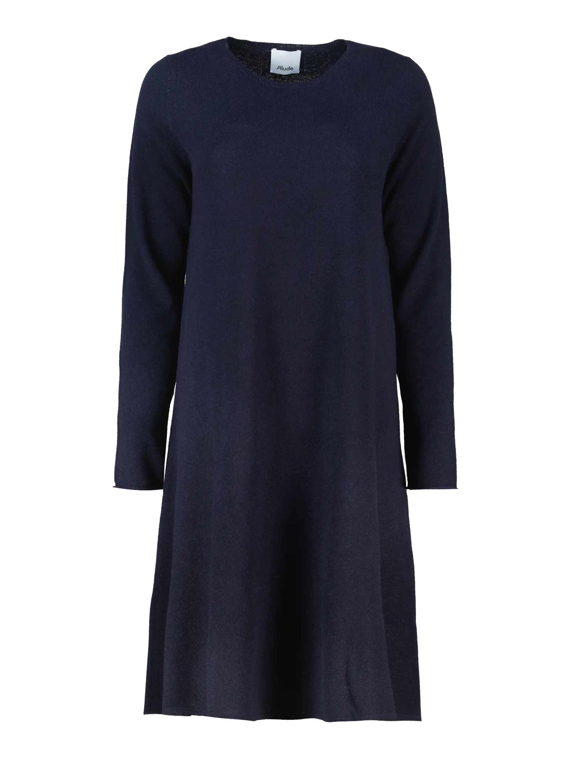 Midi Wollkleid langarm - Artikel Vorderseite - Farbe: Blau
