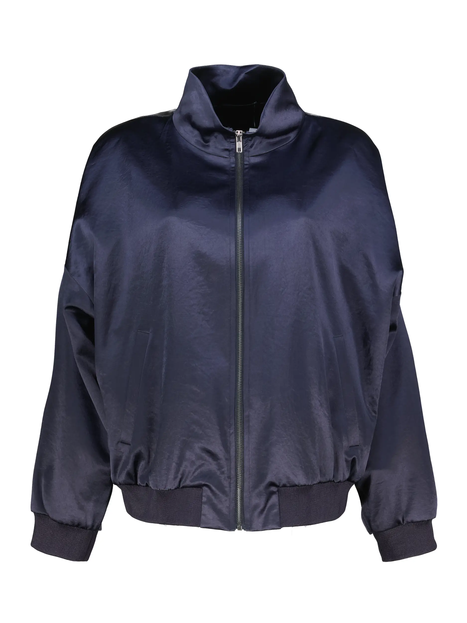 Blouson 'Eyam' aus Satin - Artikel Vorderseite - Farbe: Blau