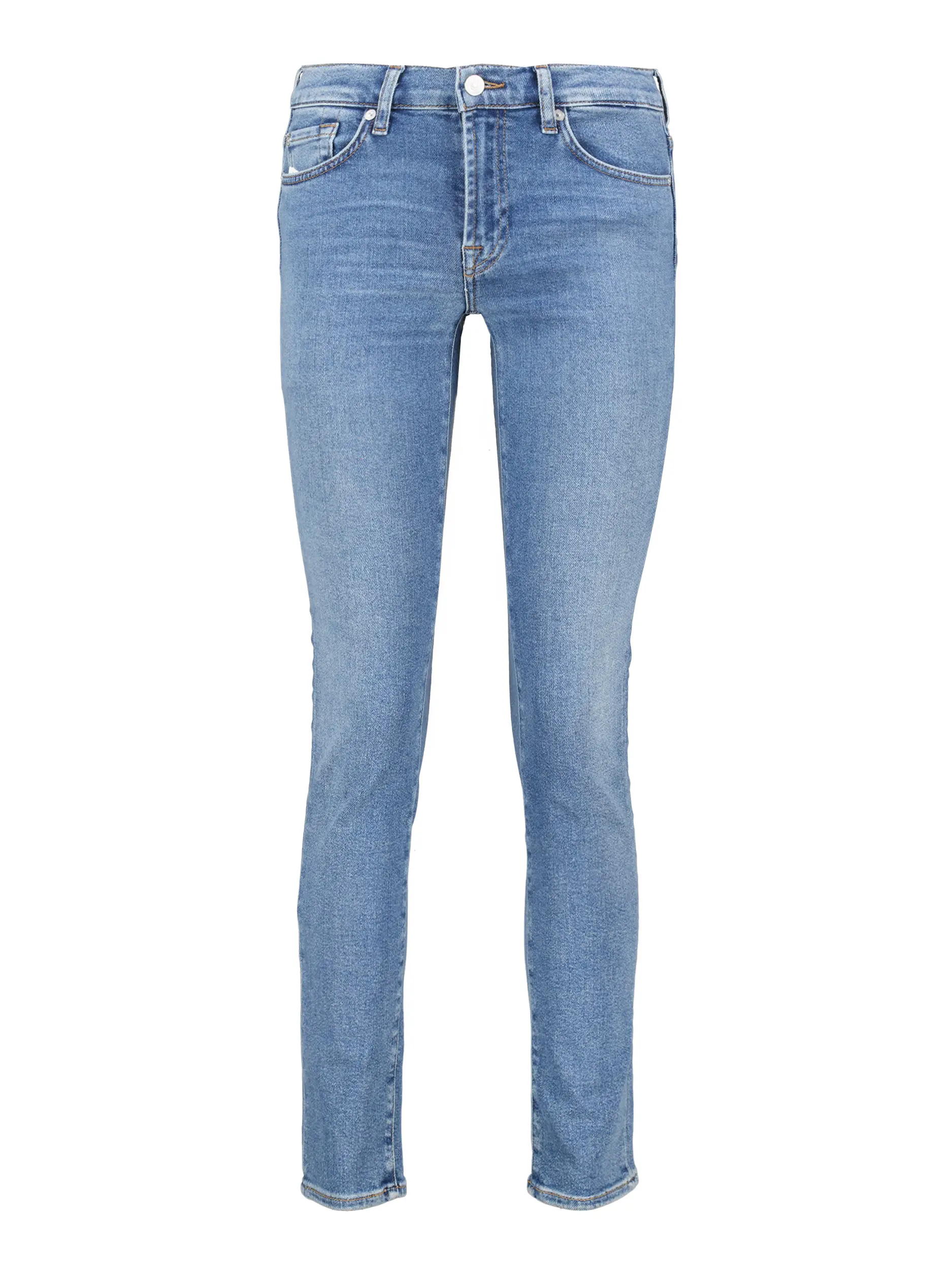 Mid Rise Slim Fit Jeans 'Roxanne' - Artikel Vorderseite - Farbe: Blau