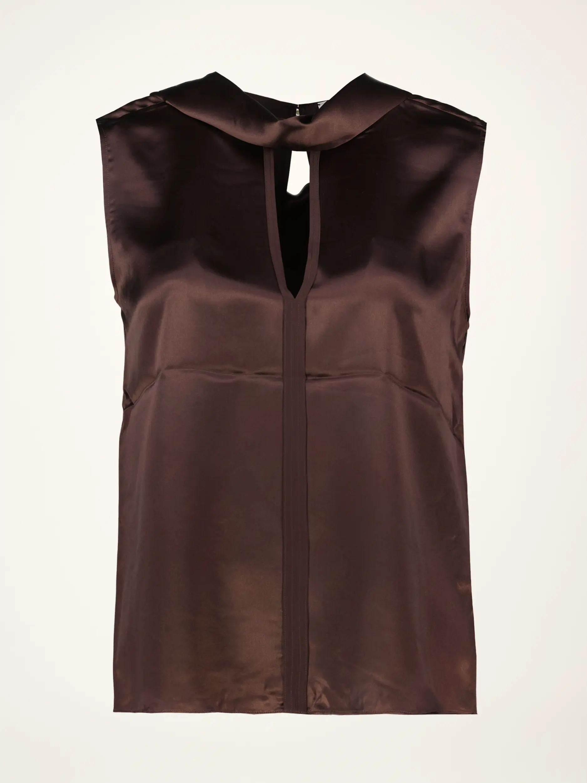 Seidensatinbluse 'All Time Favorites' ärmellos - Artikelansicht - Farbe: Braun