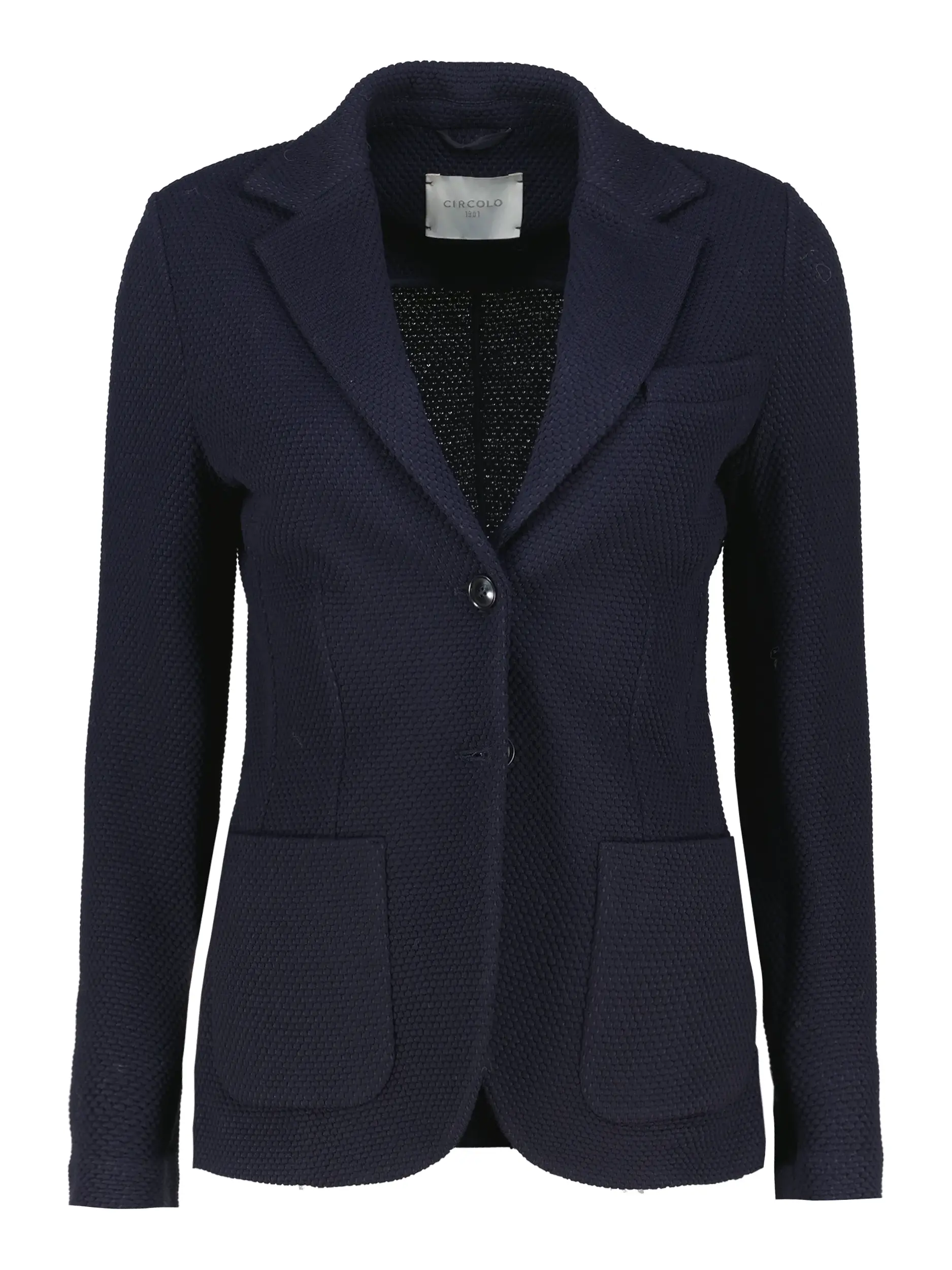 Strukturierter Blazer aus Schurwolle - Artikel Vorderseite - Farbe: Blau