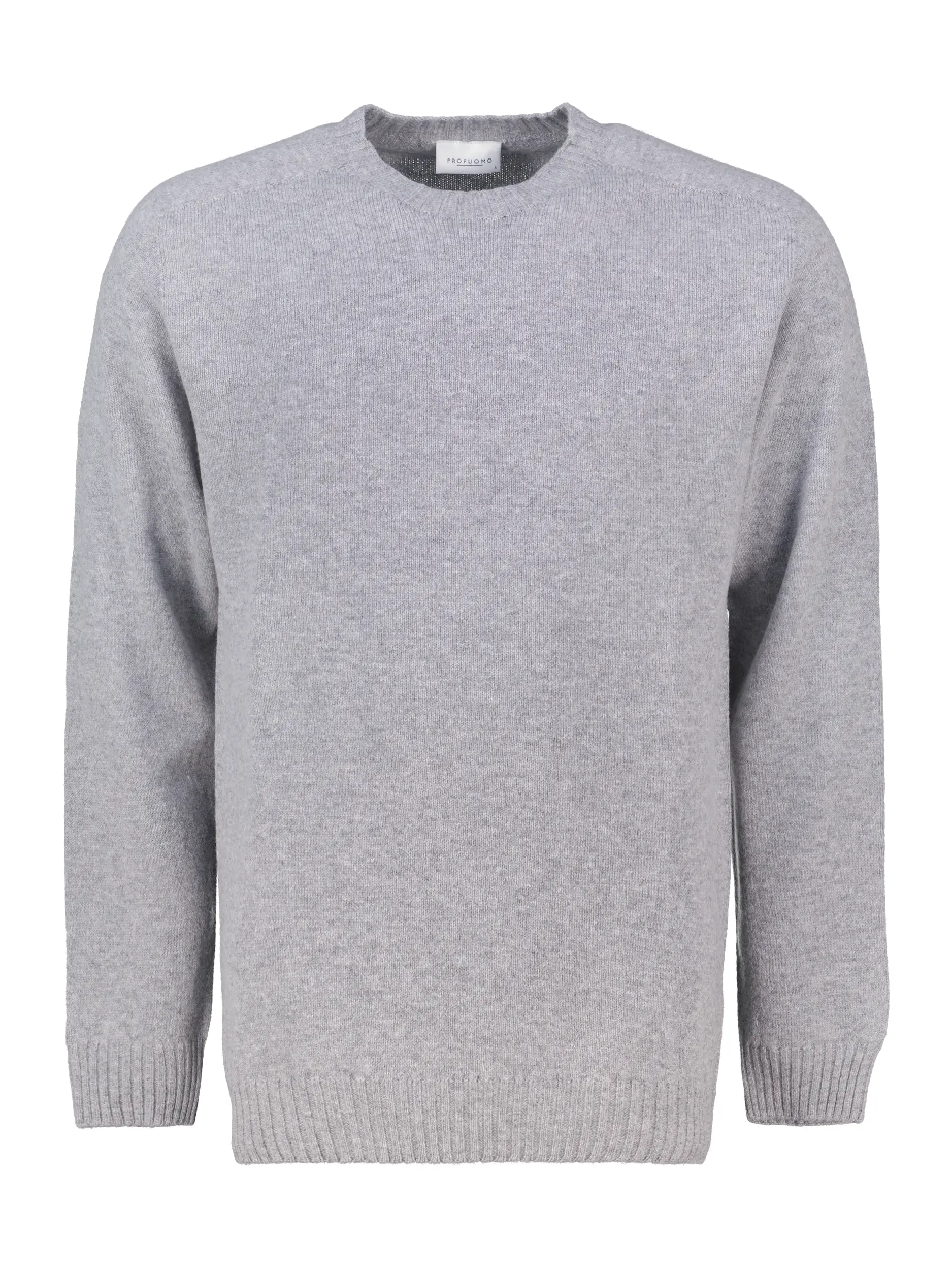 Pullover aus Wolle langarm - Artikel Vorderseite - Farbe: Grau