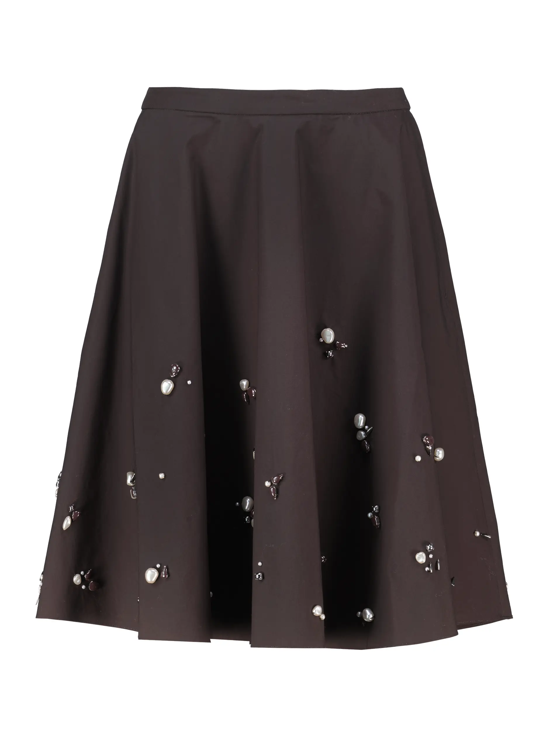 Mini Tellerrock 'Poplin Power' - Artikel Vorderseite - Farbe: Braun