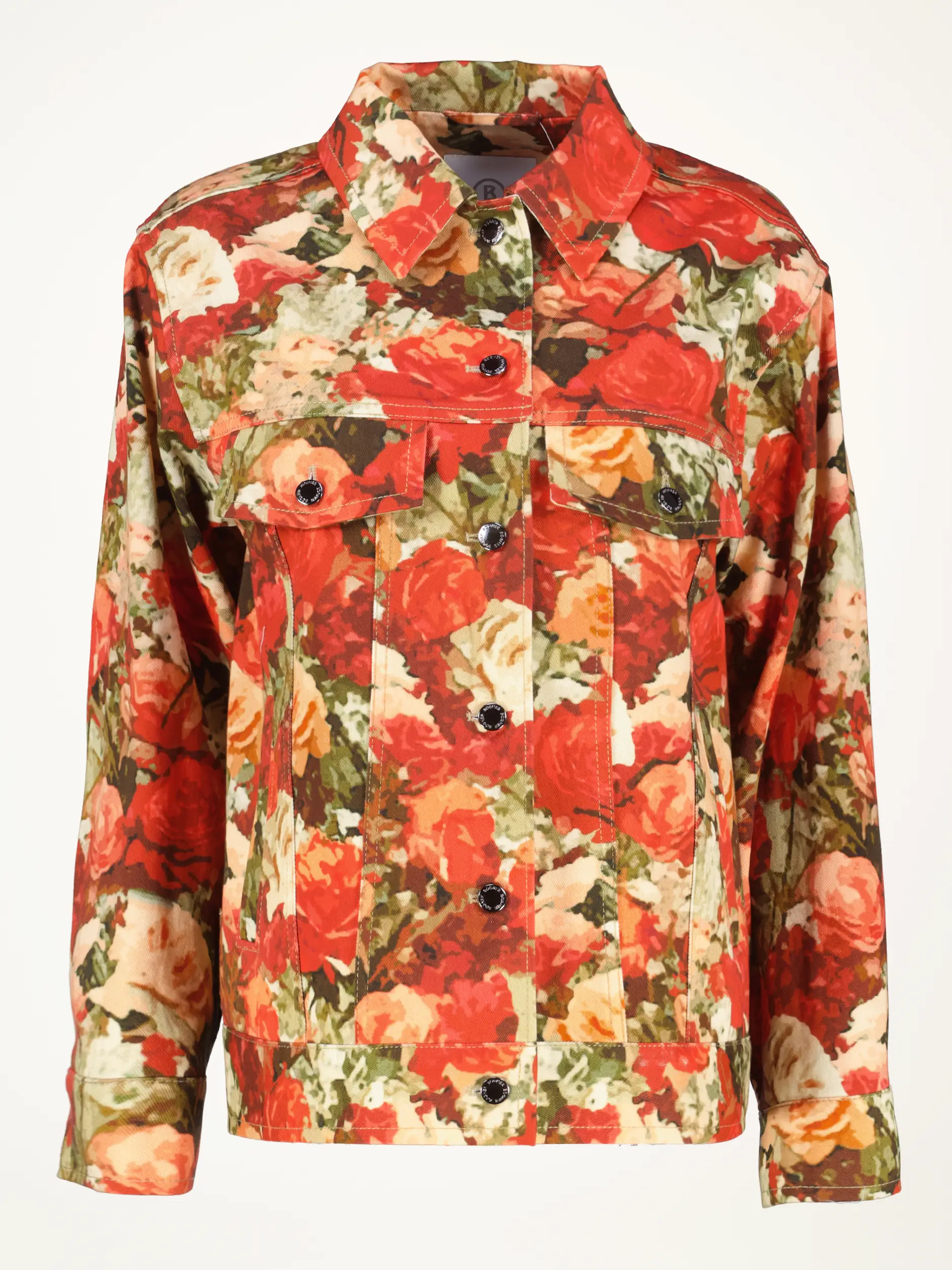 Geblümte Jeansjacke 'Jaclyn' - Artikelansicht - Farbe: Rot