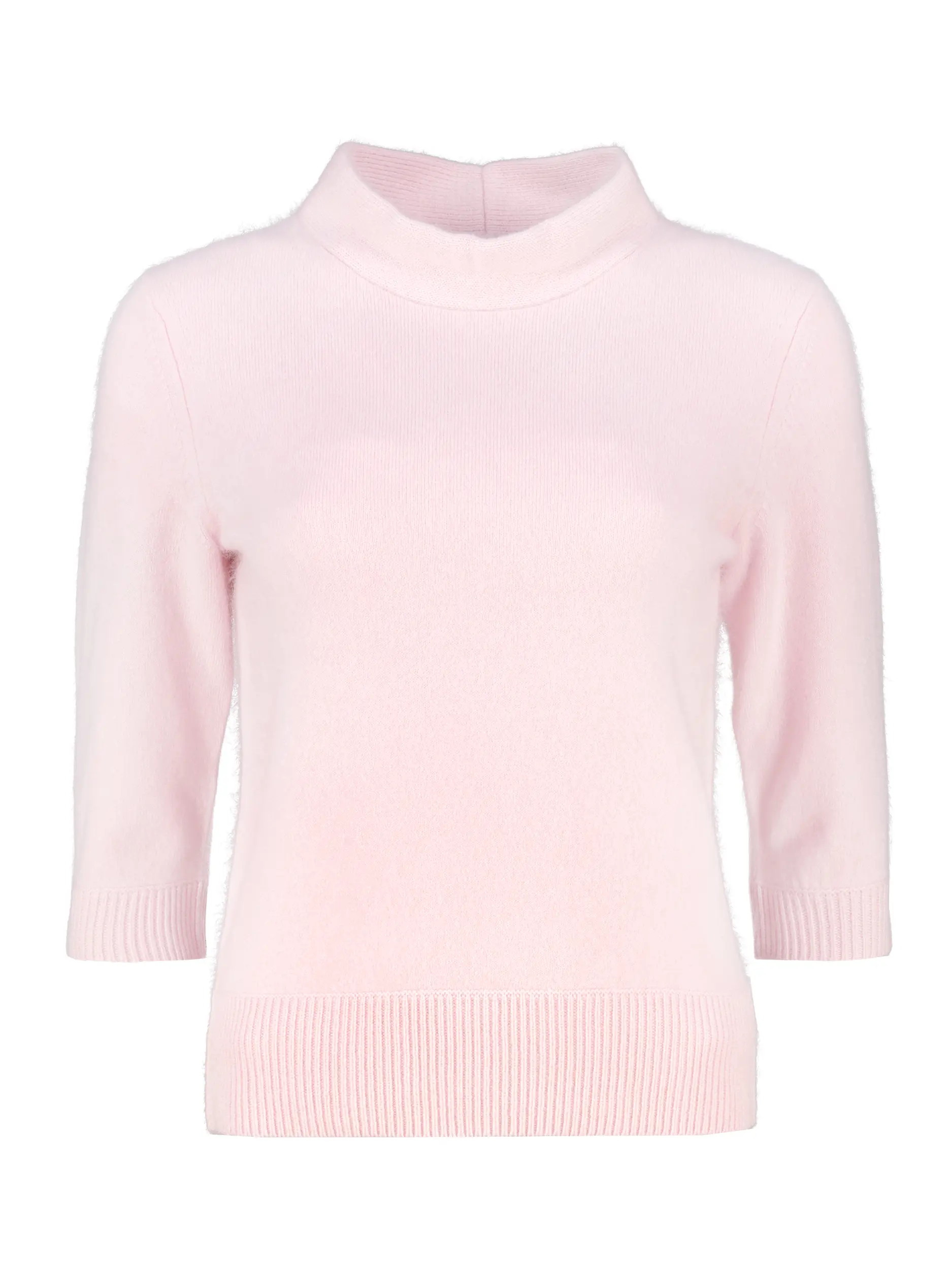 Pullover 'Fluffy Statement' aus Wolle 3/4 Arm - Artikel Vorderseite - Farbe: Rosa&Pink