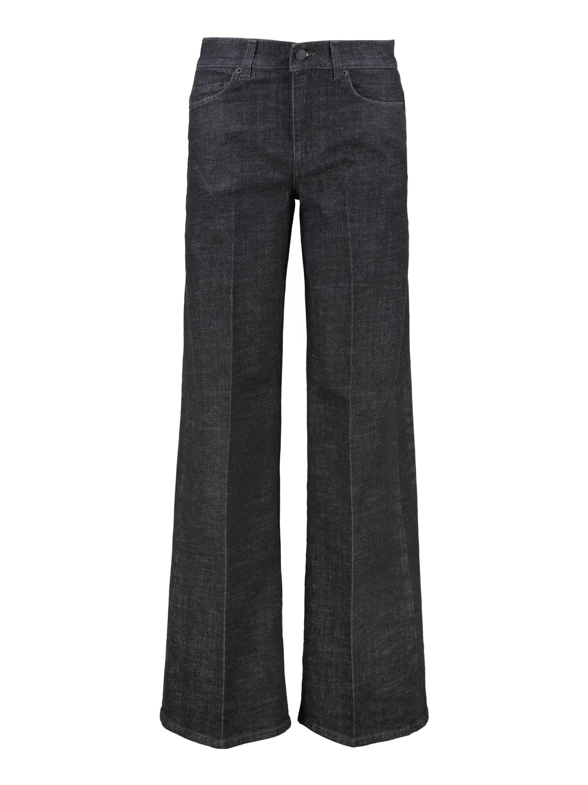 High Rise Flared Leg Jeans 'Deep Love' - Artikel Vorderseite - Farbe: Schwarz