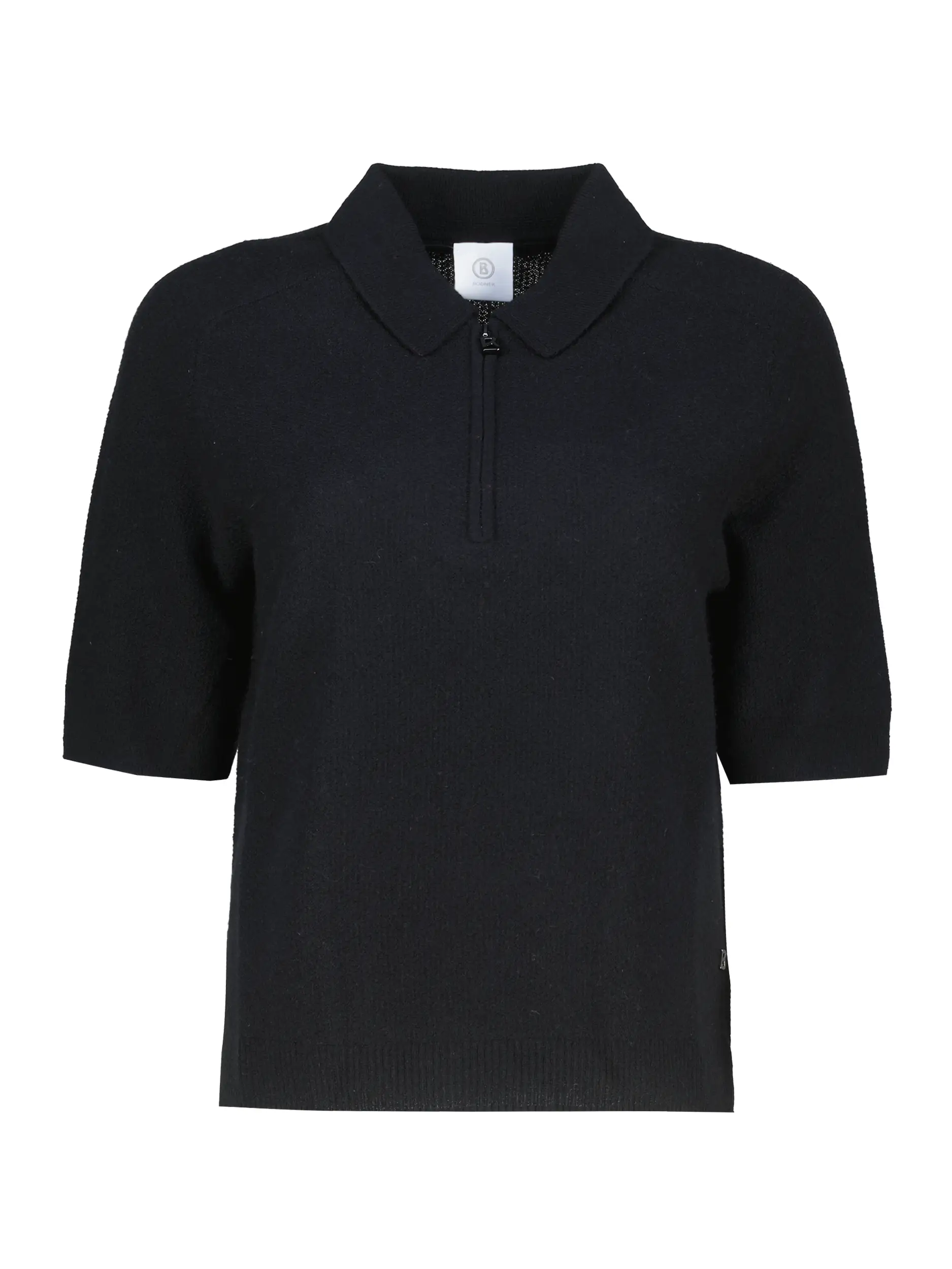 Pullover 'Shari' aus Wolle kurzarm - Artikel Vorderseite - Farbe: Schwarz