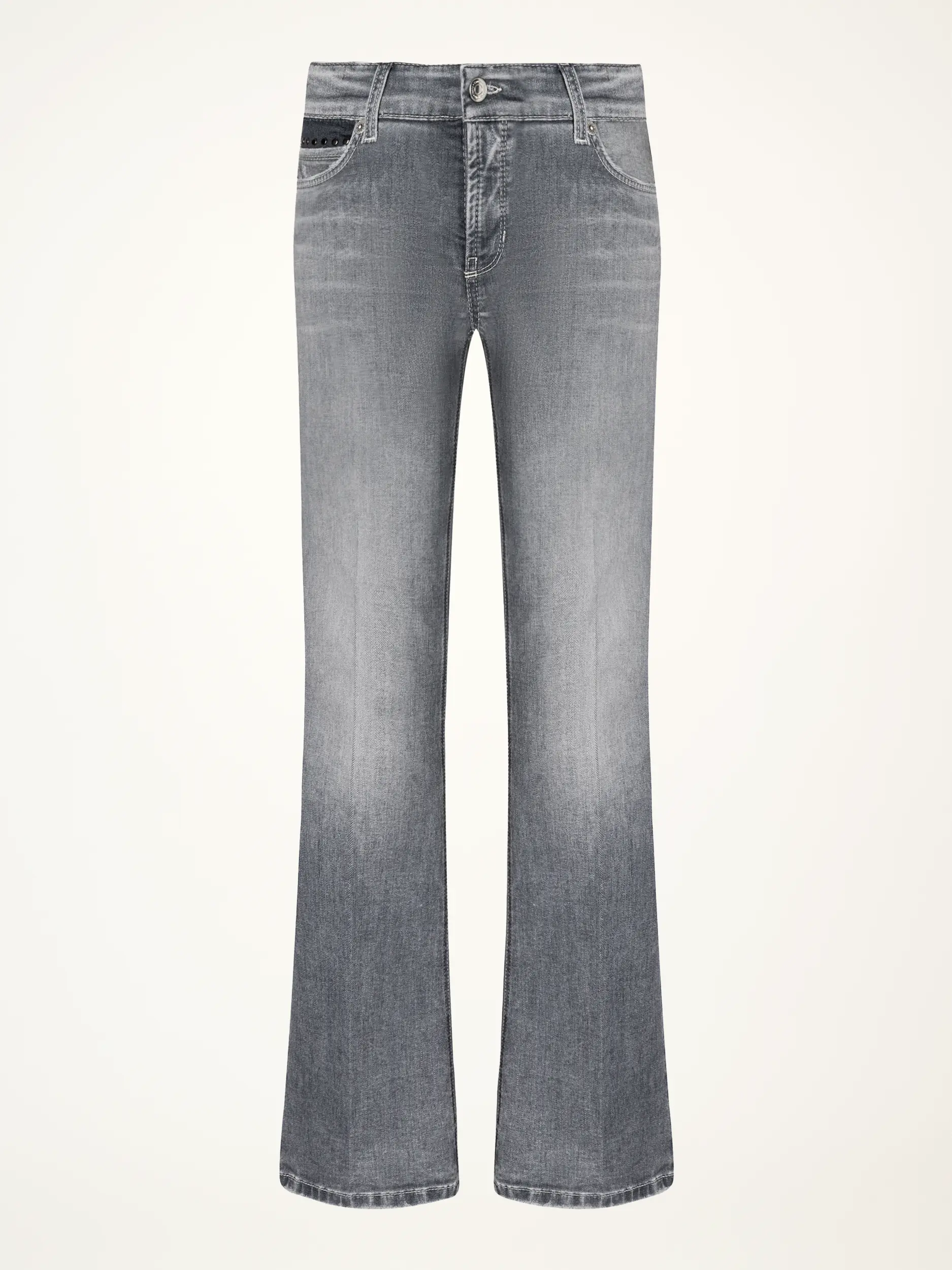 Low Rise Flared Leg Jeans 'Paris' - Artikelansicht - Farbe: Grau