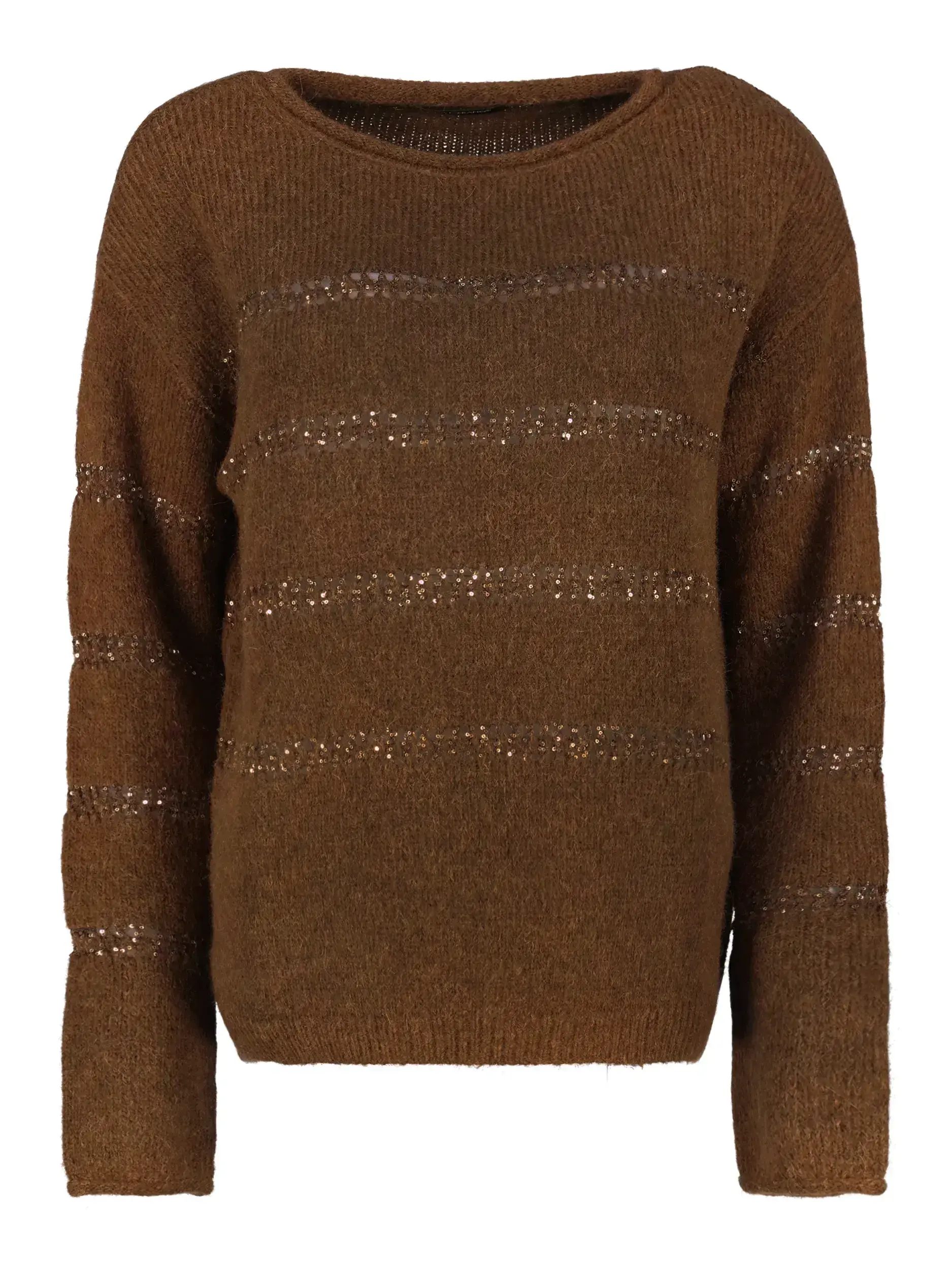 Pullover Woll-Mix langarm - Artikel Vorderseite - Farbe: Braun