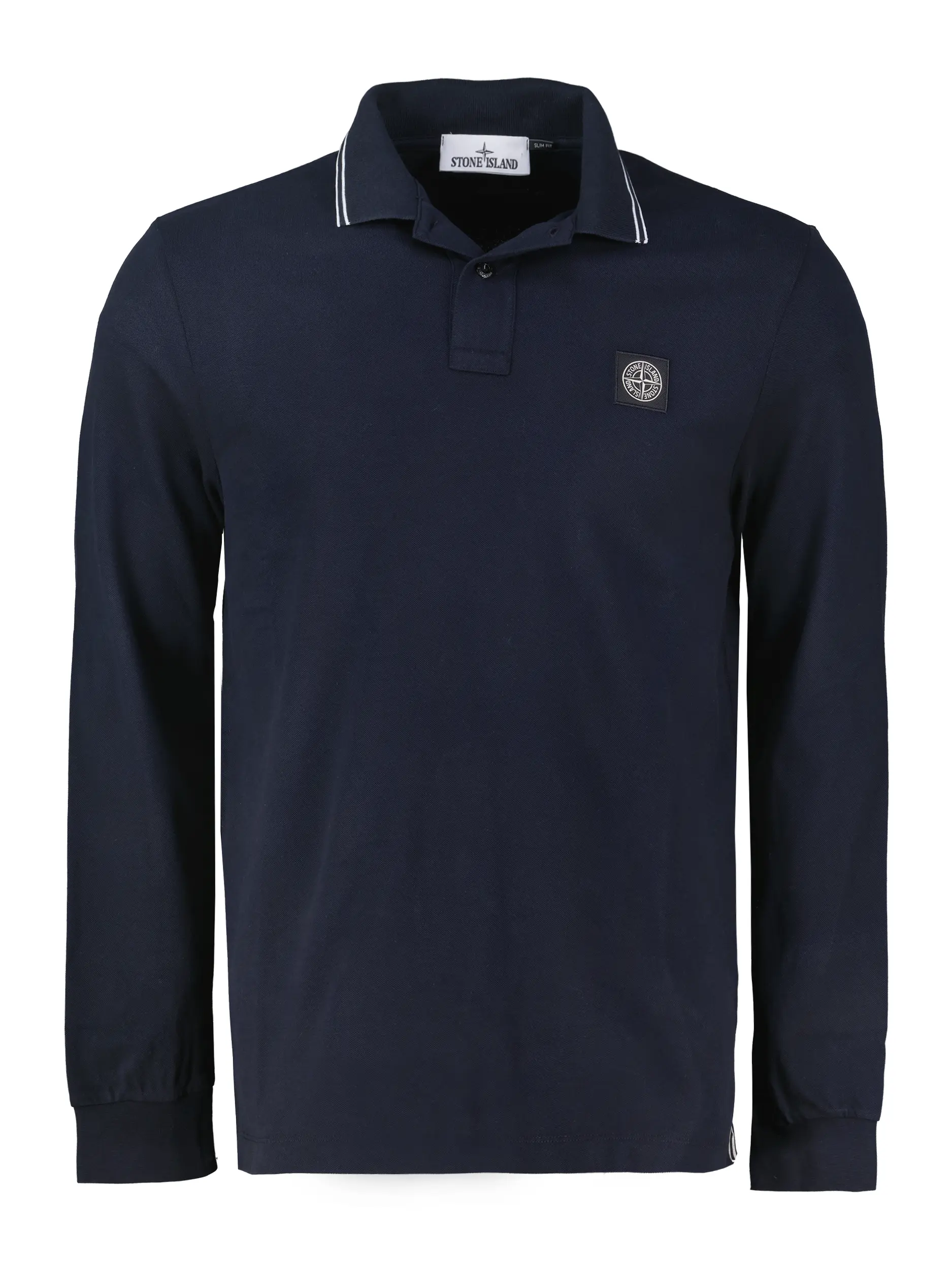 Poloshirt langarm - Artikel Vorderseite - Farbe: Blau