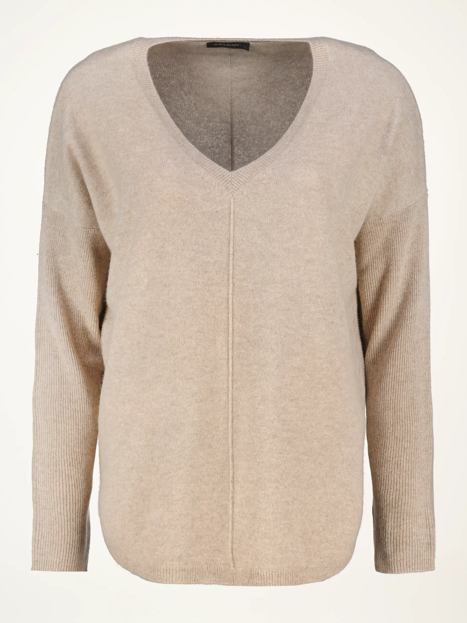 Pullover aus Kaschmir langarm - Artikelansicht - Farbe: Beige
