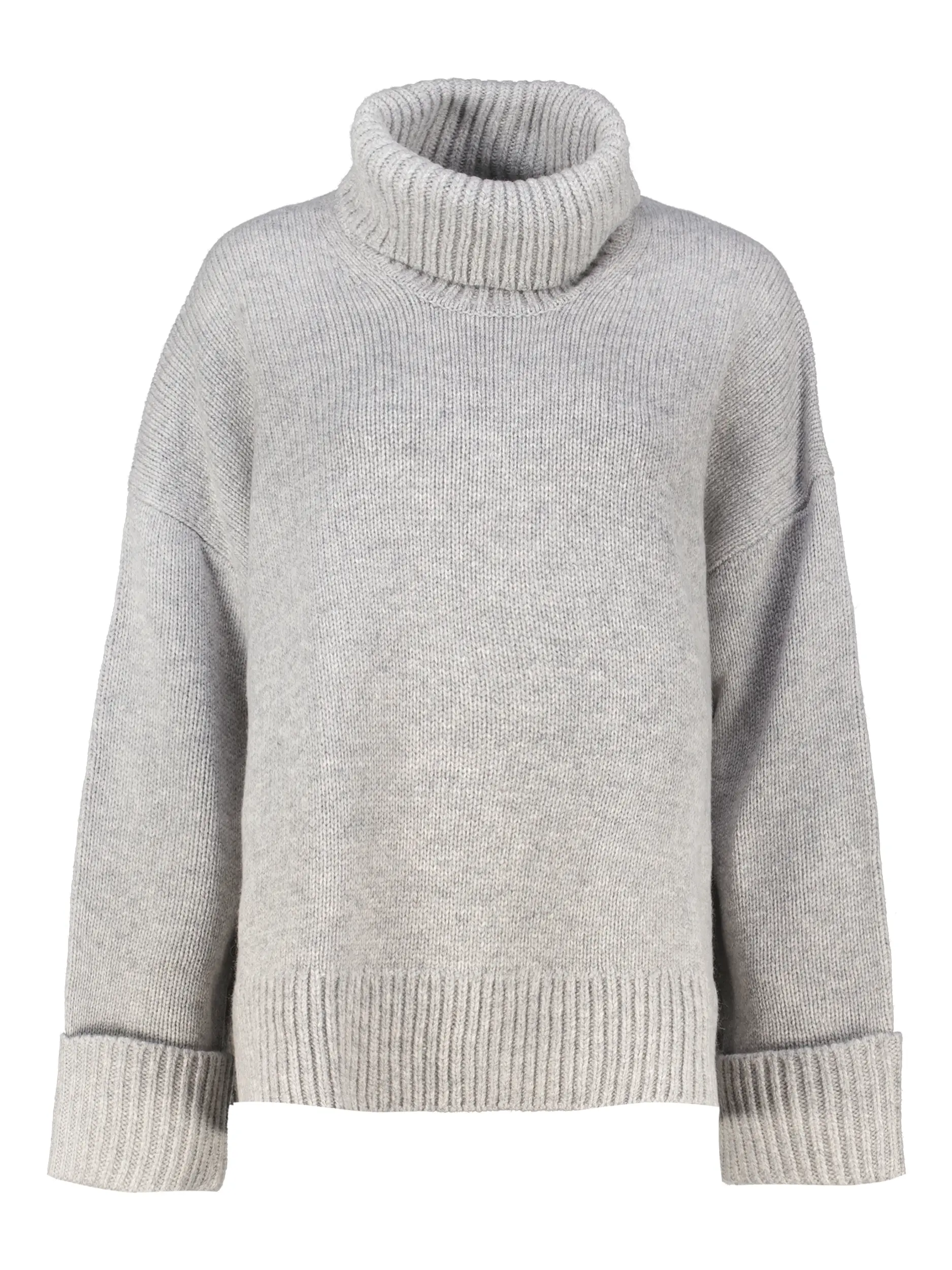 Rollkragenpullover 'Sakeiku' aus Wolle langarm - Artikel Vorderseite - Farbe: Grau