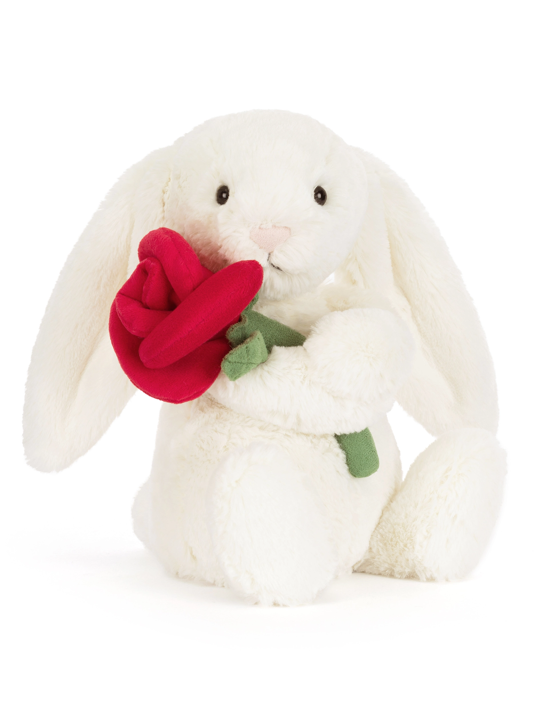Jellycat Stofftier 'Bunny with Rose' - Artikel Vorderseite - Farbe: Creme