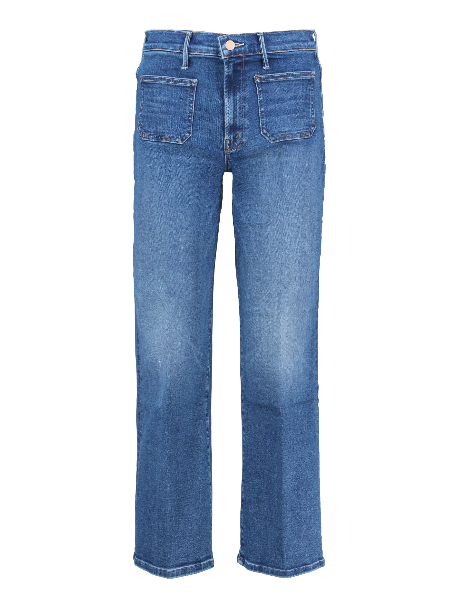 Mid Rise Straight Leg Jeans - Artikel Vorderseite - Farbe: Blau