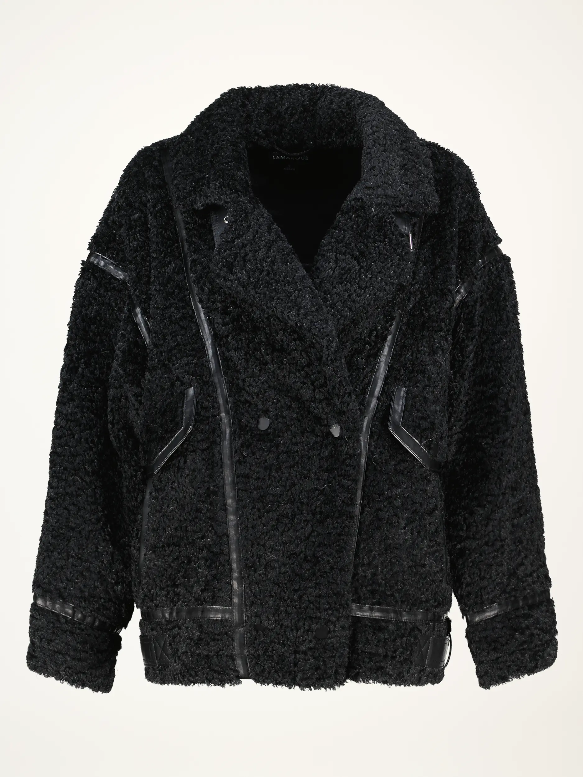 Teddyjacke 'Badu' - Artikelansicht - Farbe: Schwarz