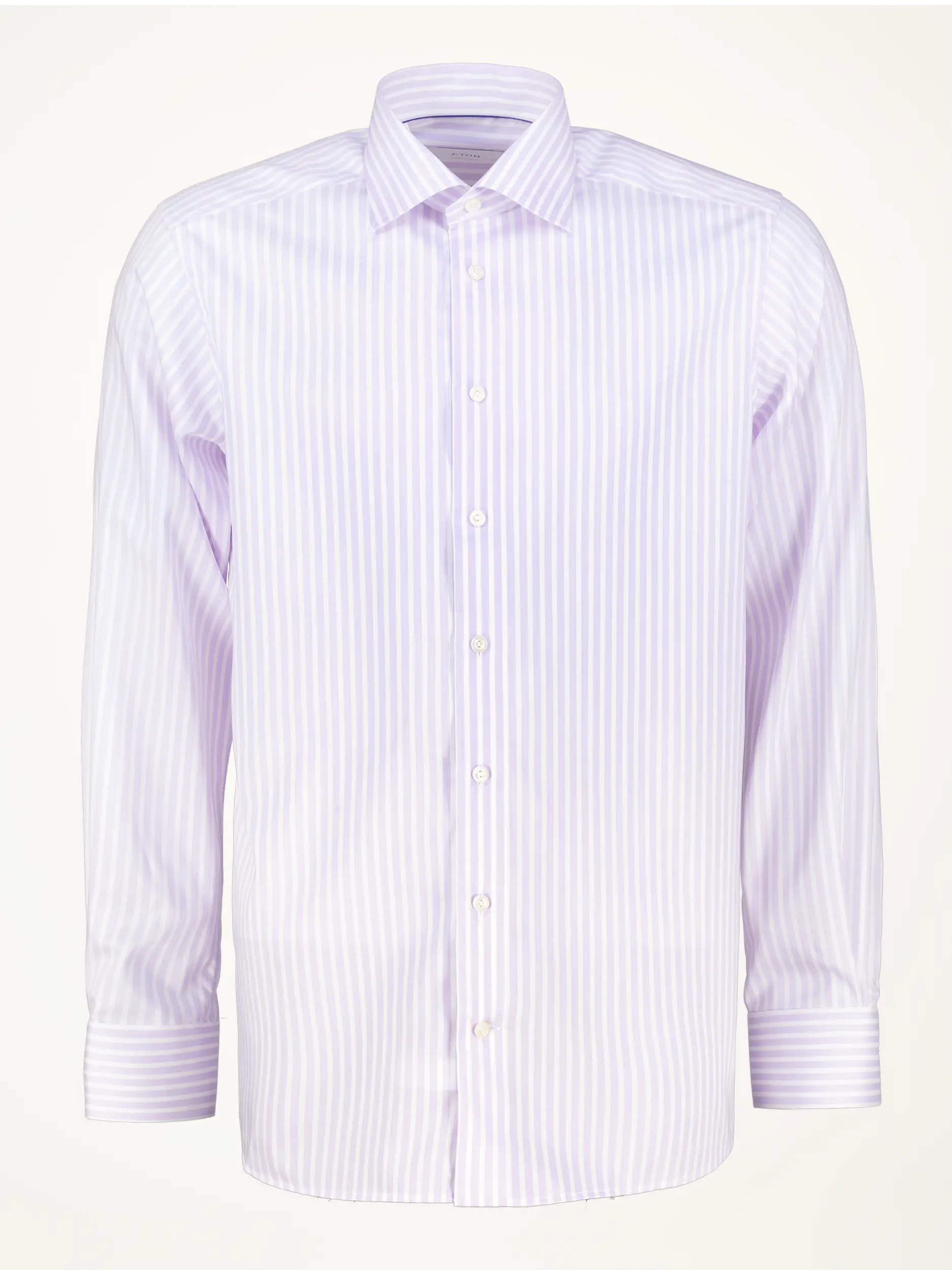 Gestreiftes Hemd mit Kentkragen langarm - Artikelansicht - Farbe: Violett