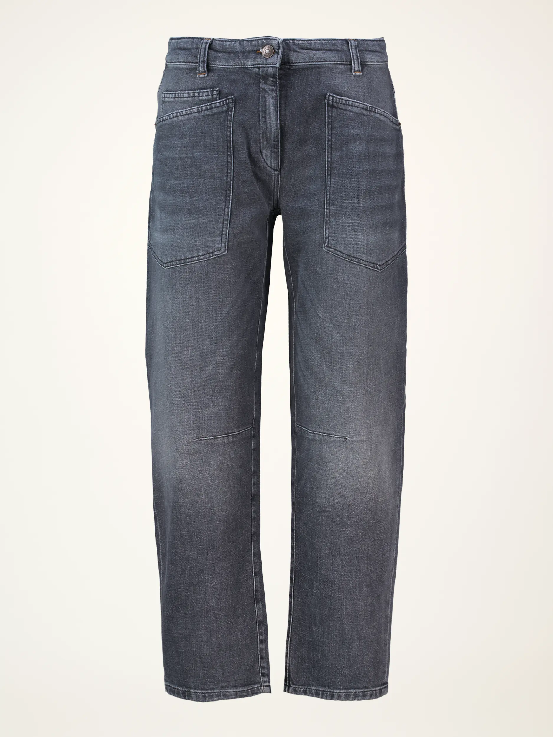 Mid Rise Barrel Jeans 'Ocean' - Artikel Rückseite - Farbe: Grau