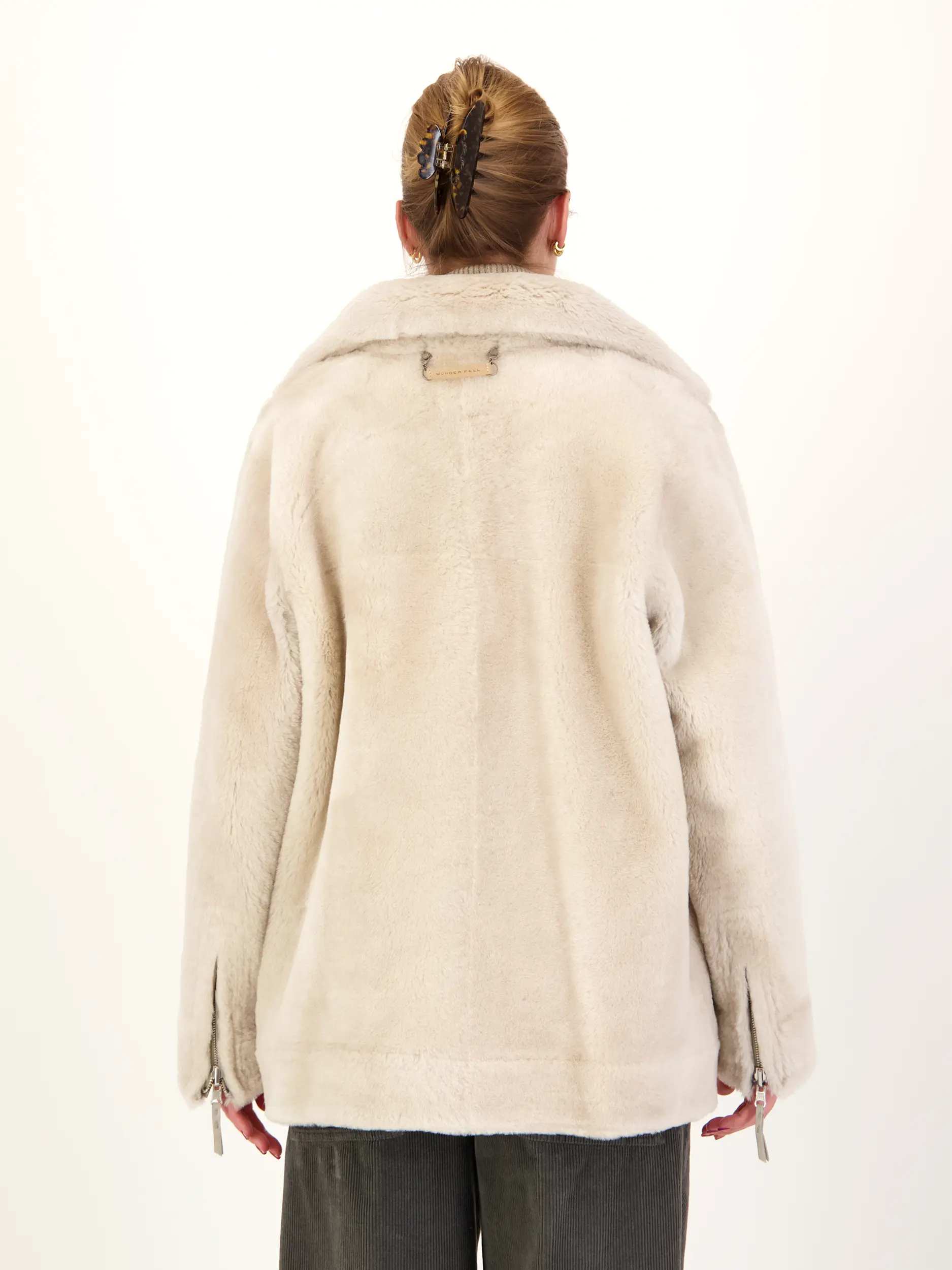 Lammfelljacke 'Rider' - Artikel weitere Detailansicht 1 - Farbe: Grau