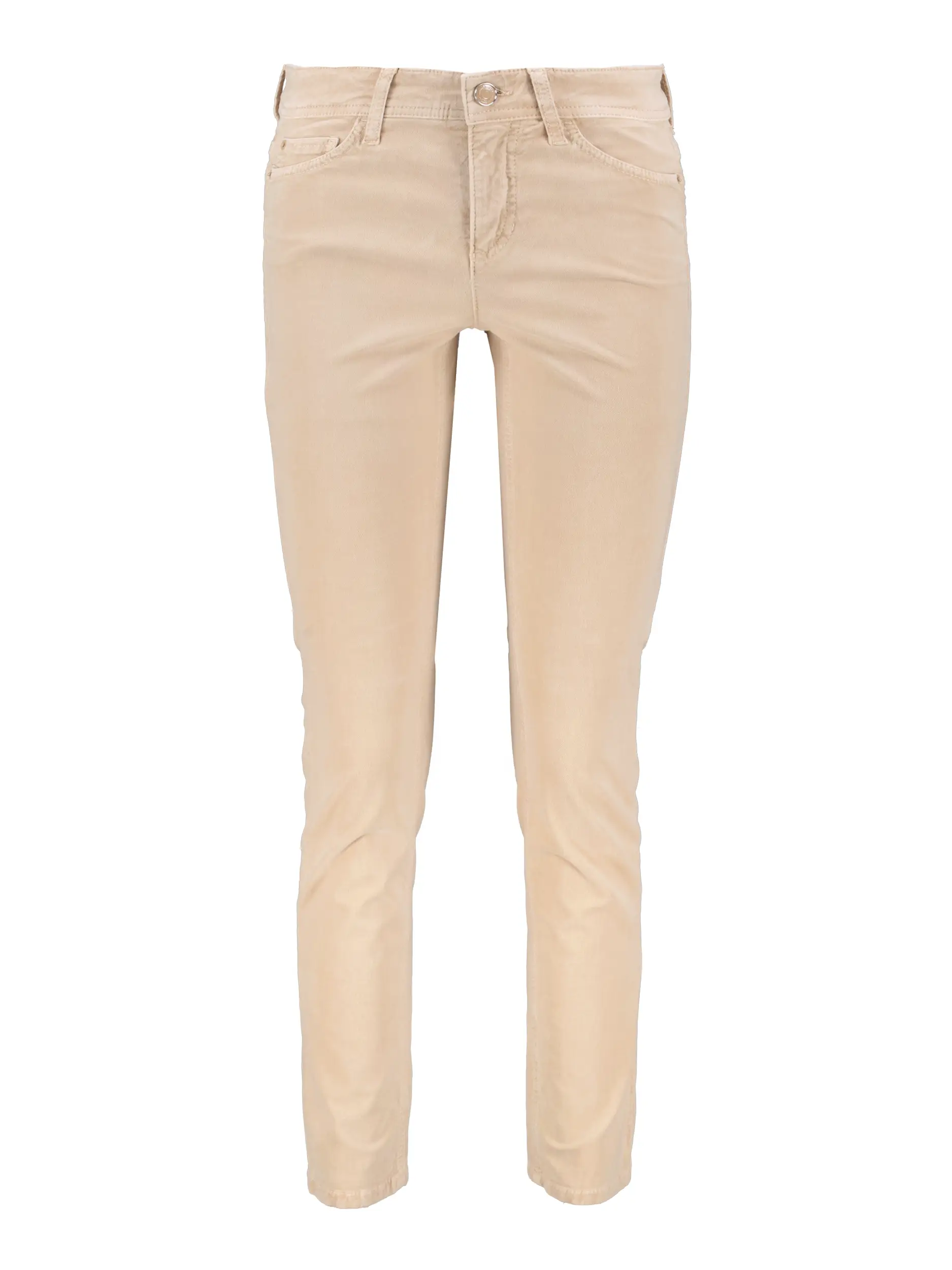 Samthose 'Piper cropped' - Artikel Vorderseite - Farbe: Beige