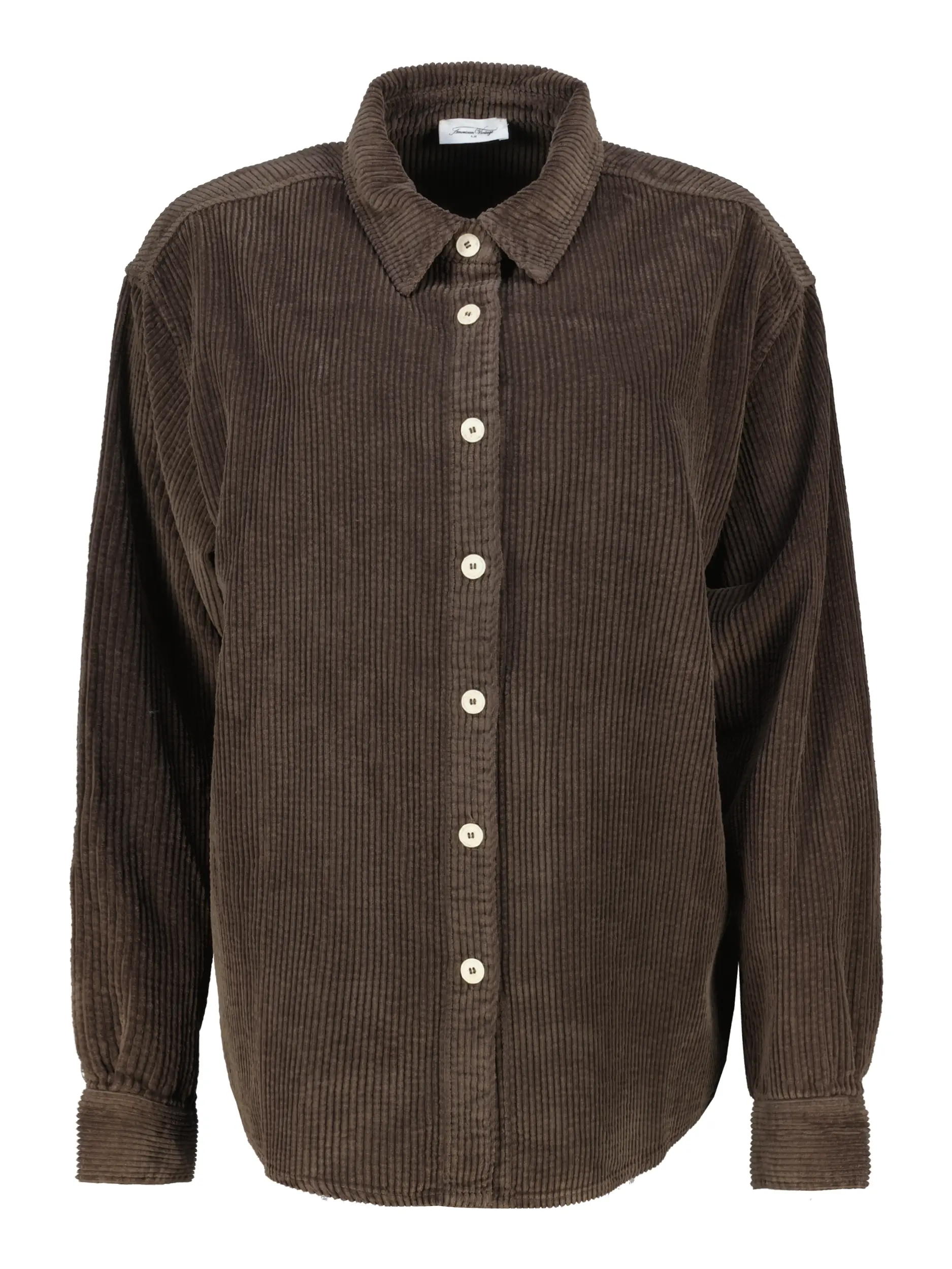 Cordbluse 'Pado' langarm - Artikel Vorderseite - Farbe: Braun