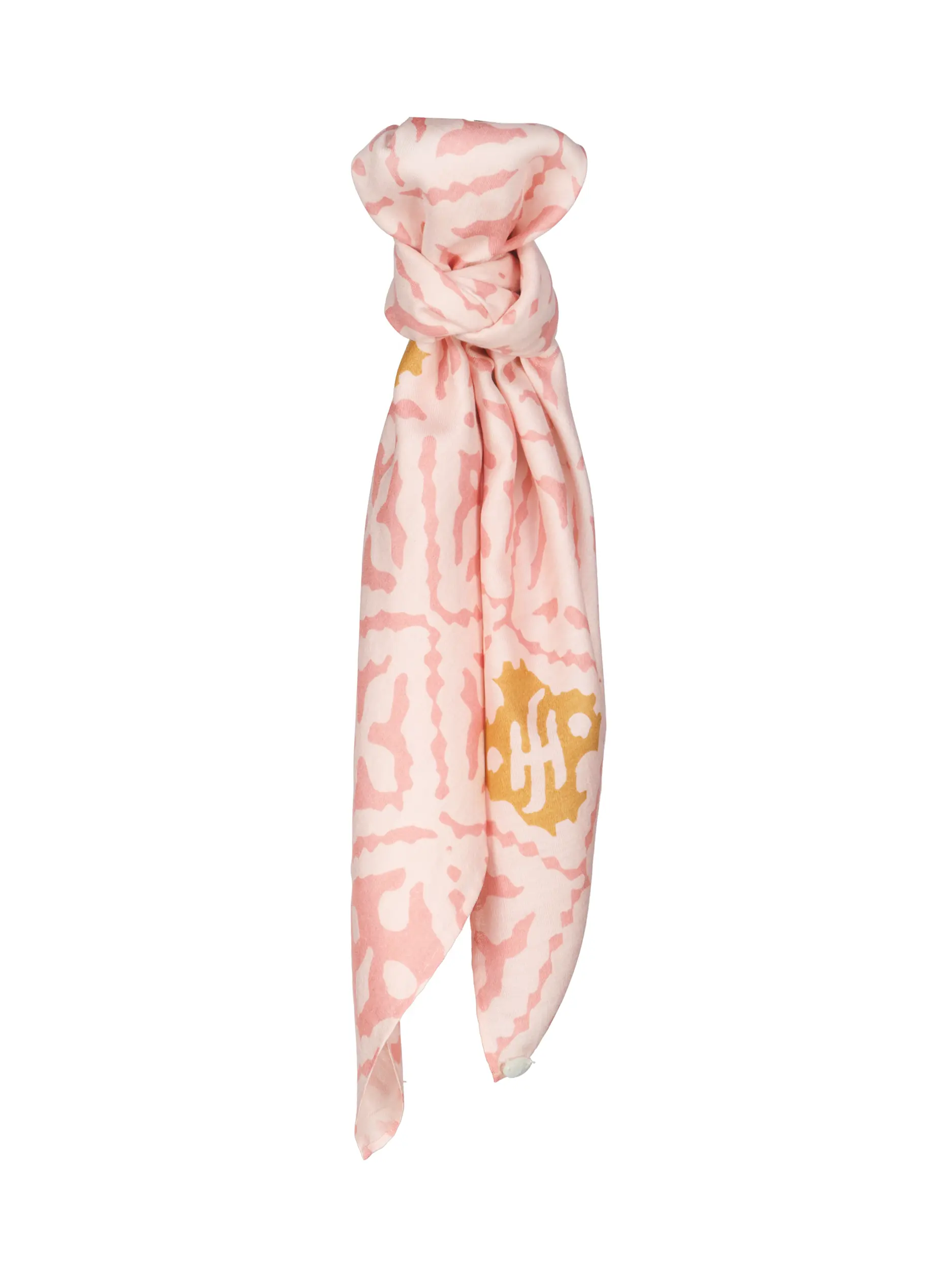 Gemustertes Tuch 'Eyes of Marrakesh' aus Seide - Artikel Vorderseite - Farbe: Rosa&Pink