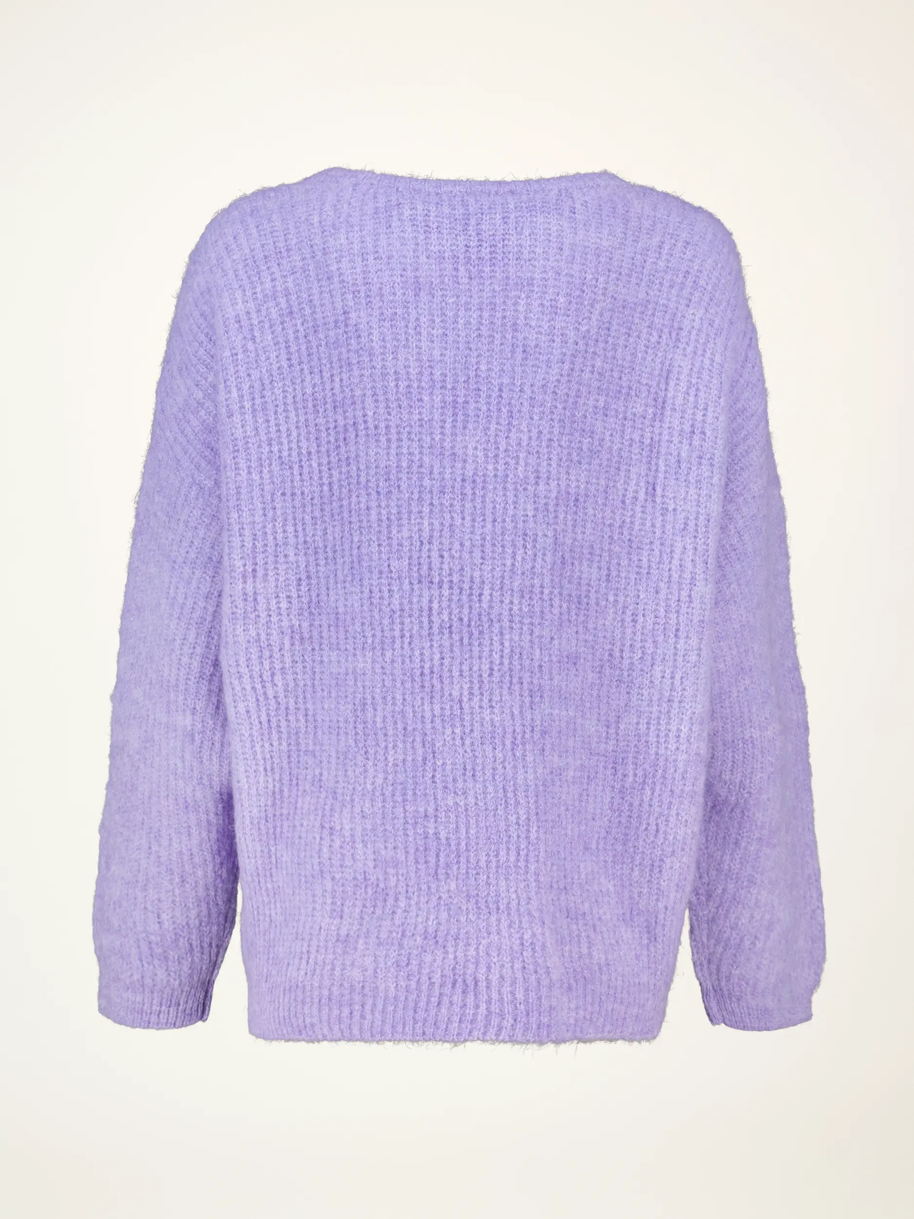 Oversized Pullover aus Alpaka-Mix langarm - Artikel Rückseite - Farbe: Violett