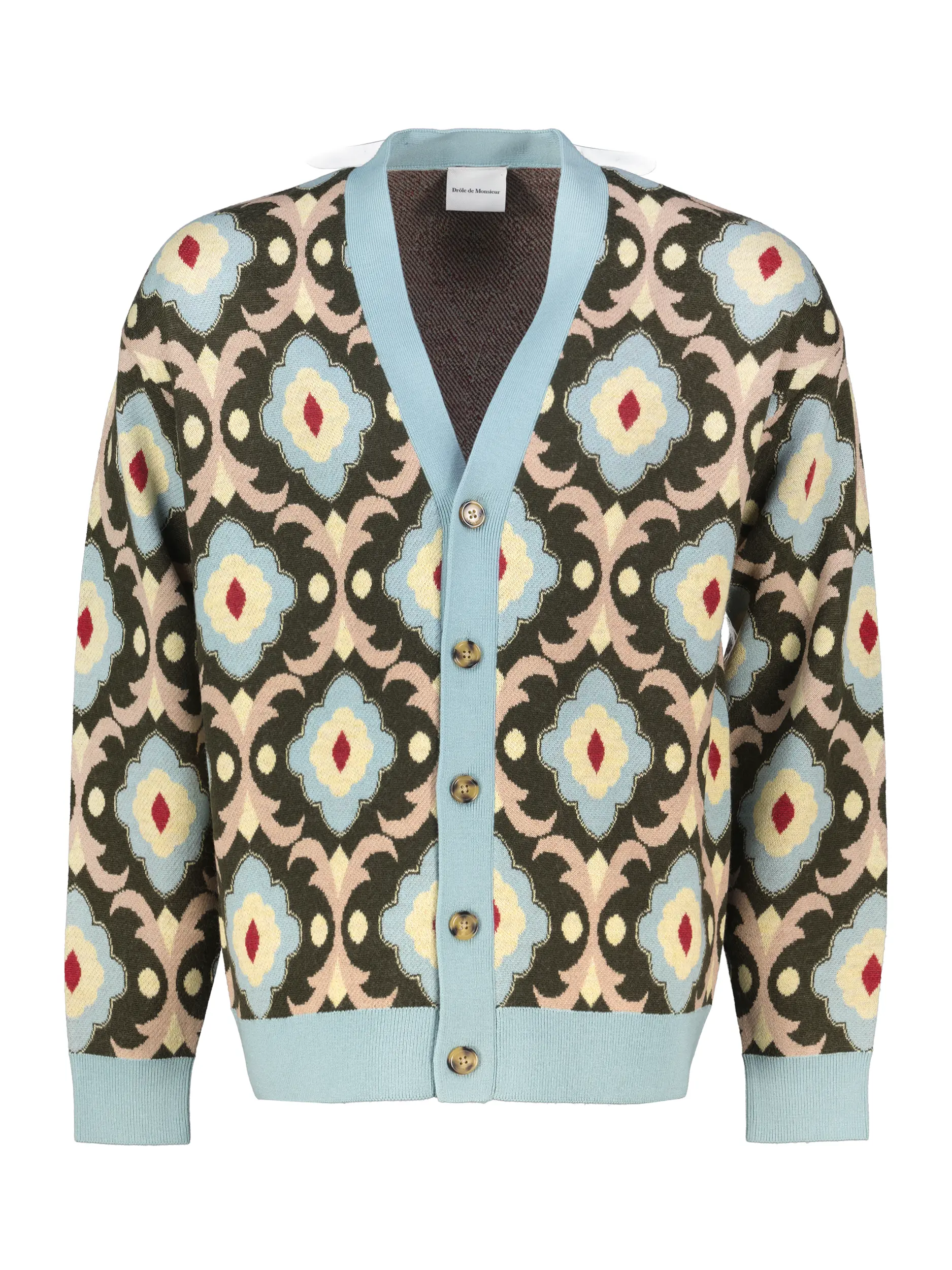 Strickjacke aus Merinowolle - Artikel Vorderseite - Farbe: Grün