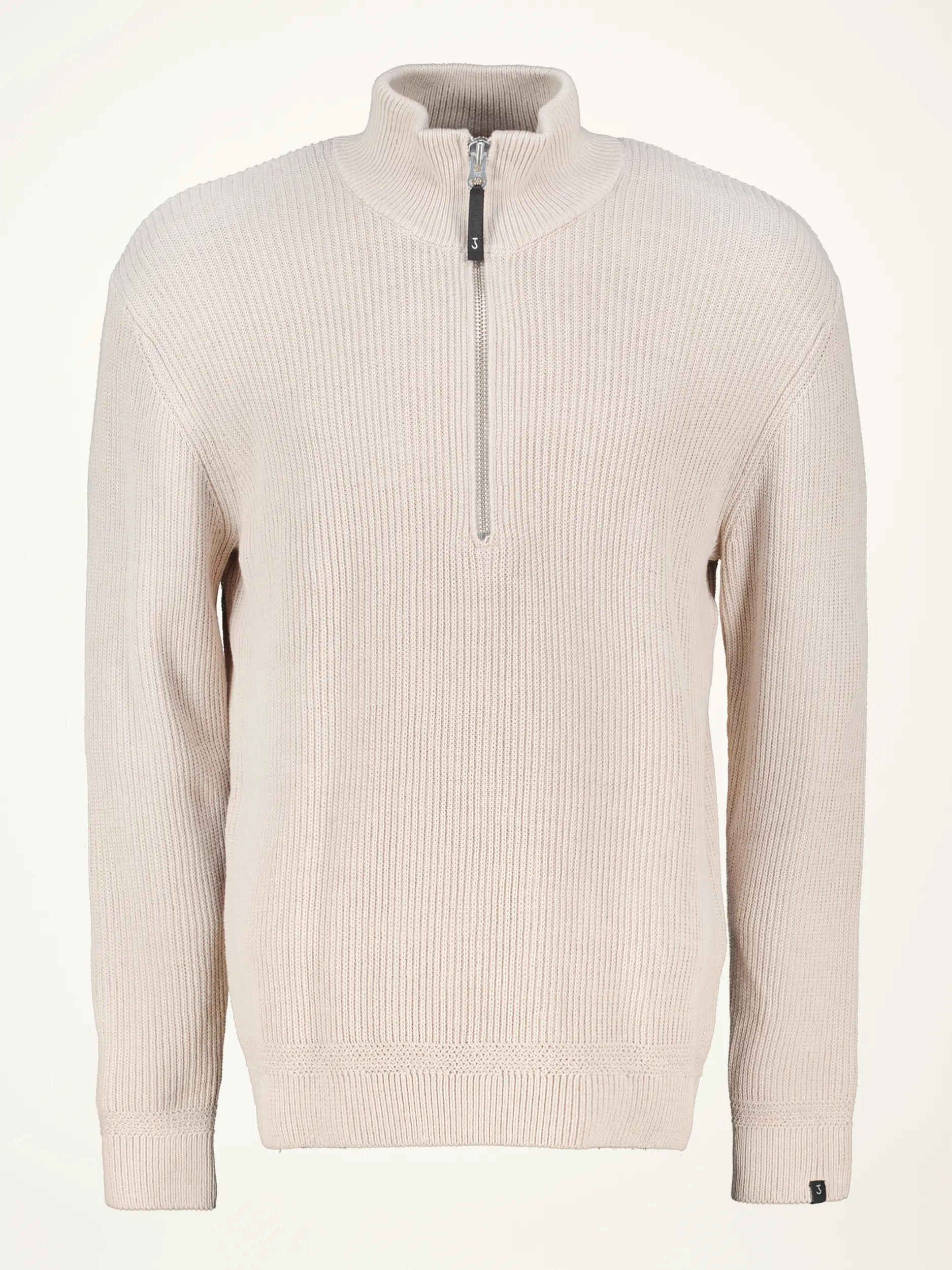 Gerippter Pullover langarm - Artikelansicht - Farbe: Beige Gerippter Pullover langarm - Artikelansicht - Farbe: Beige