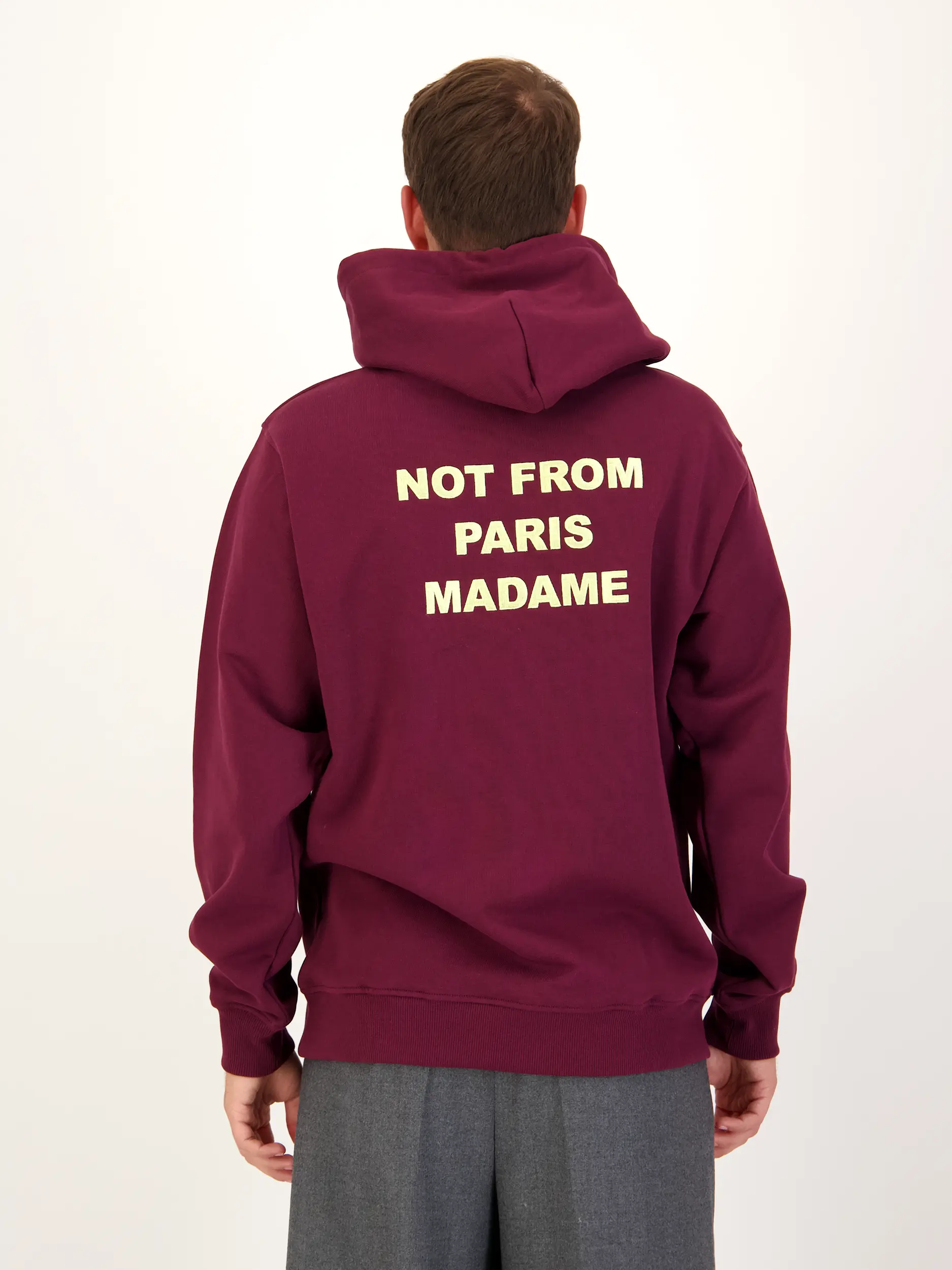 Sweatshirt - Artikel Rückseite getragen von einem Modell - Farbe: Rot