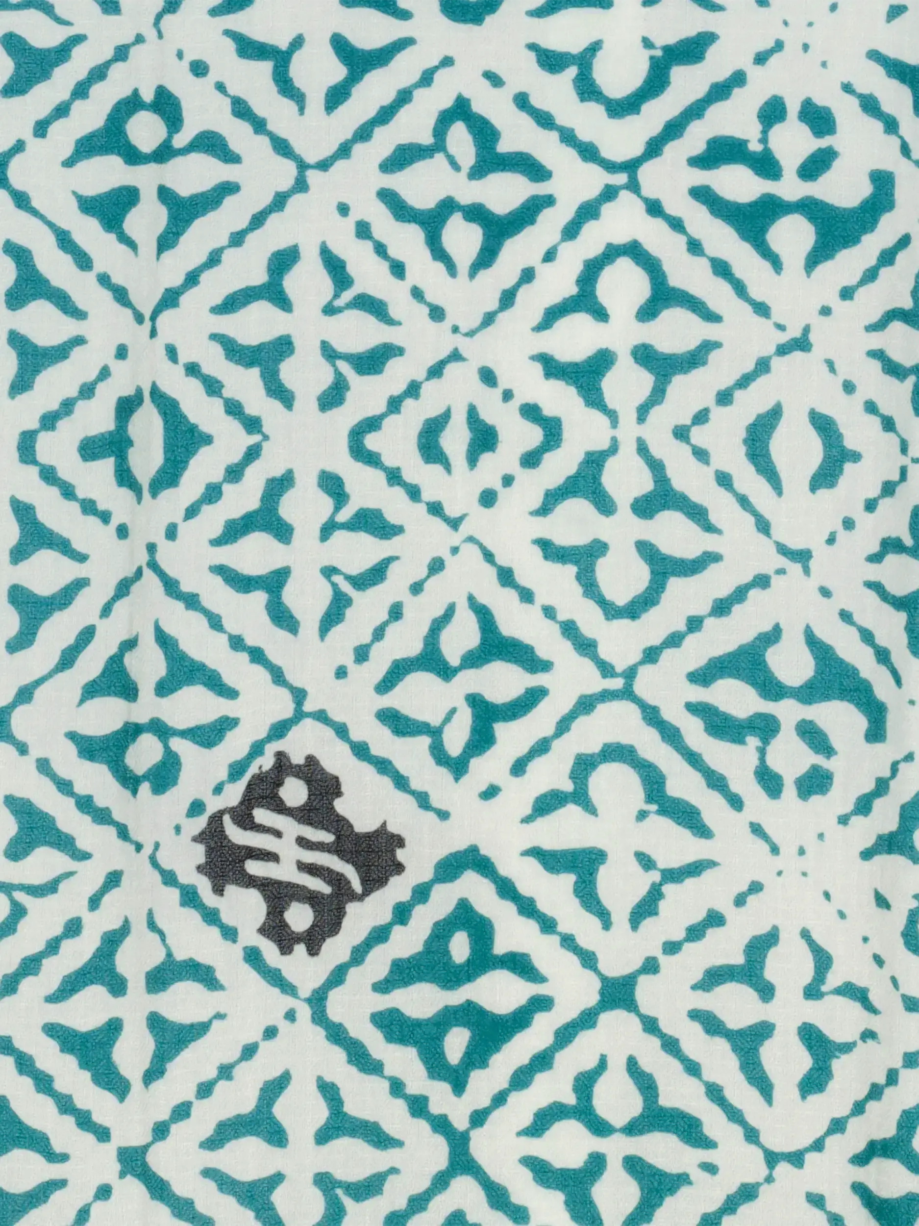 Gemusterter Schal 'Eyes of Marrakesh' aus Kaschmir - Artikel weitere Detailansicht 1 - Farbe: Grün