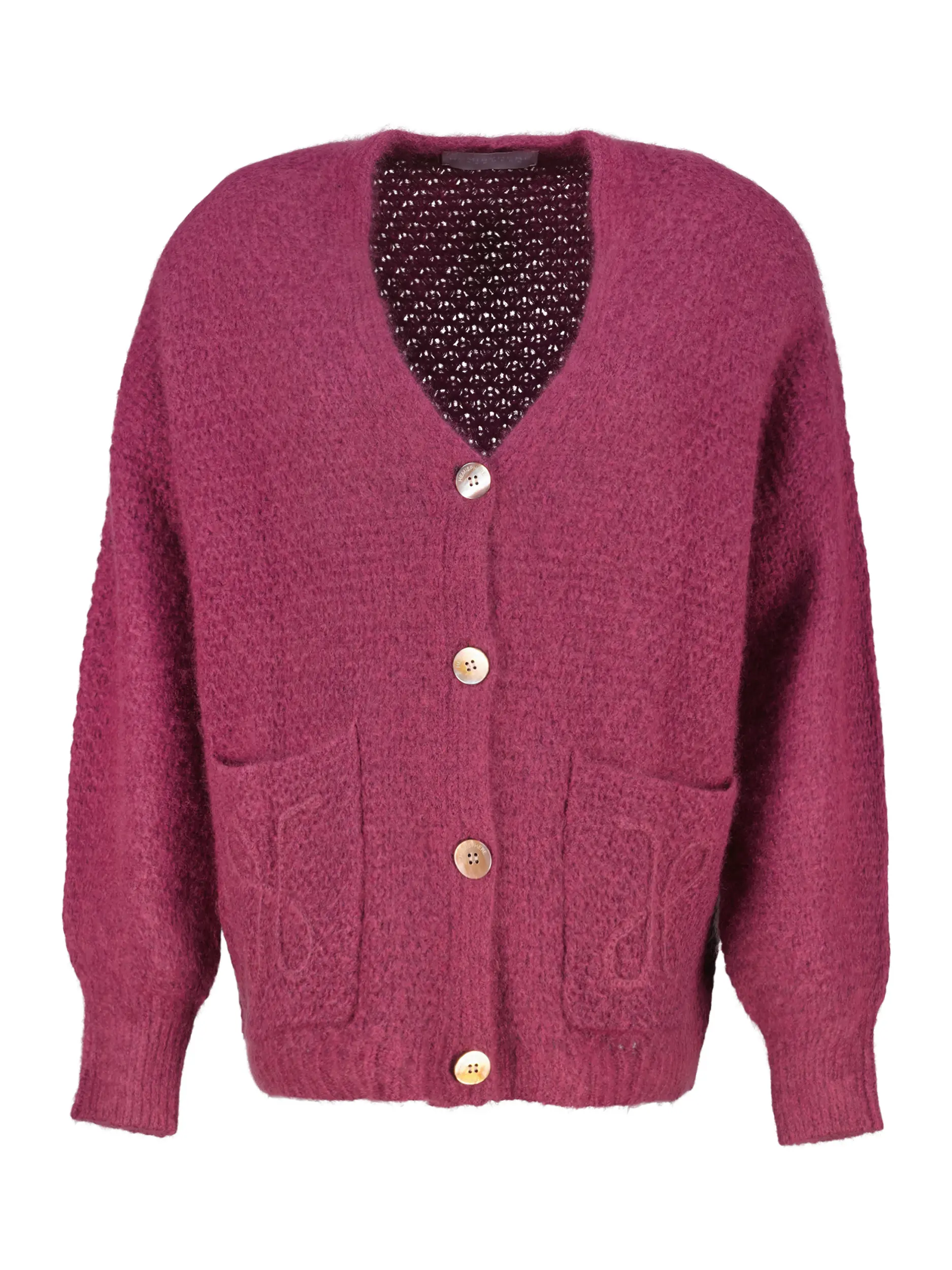Strickjacke aus Kaschmir - Artikel Vorderseite - Farbe: Rot