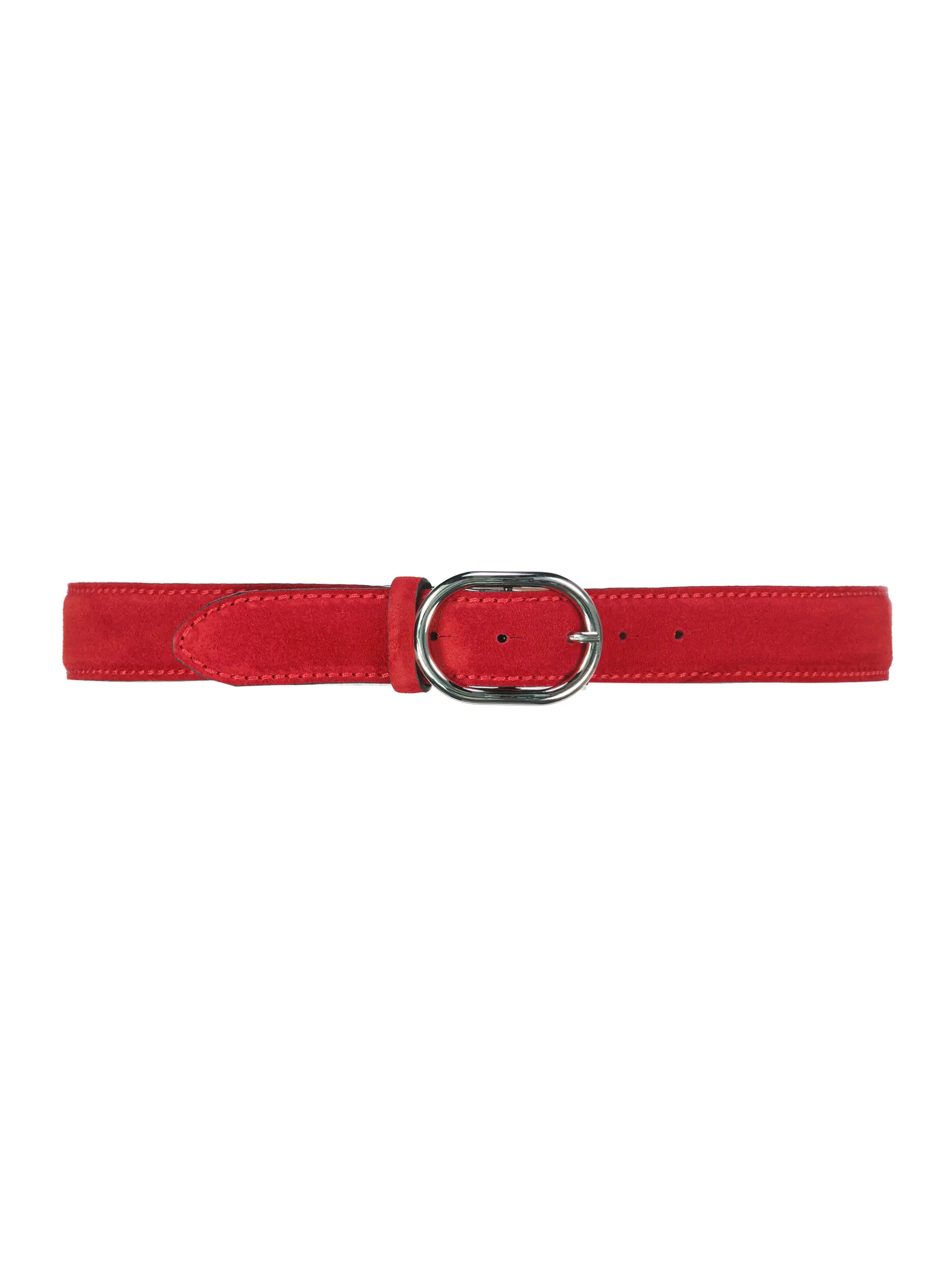Gürtel aus Veloursleder - Artikel Vorderseite - Farbe: Rot