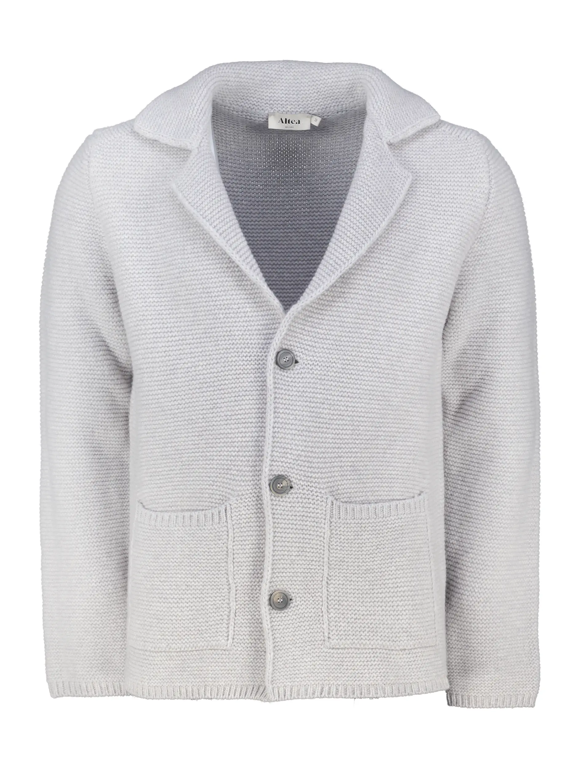 Strickjacke aus Schurwolle - Artikel Vorderseite - Farbe: Grau