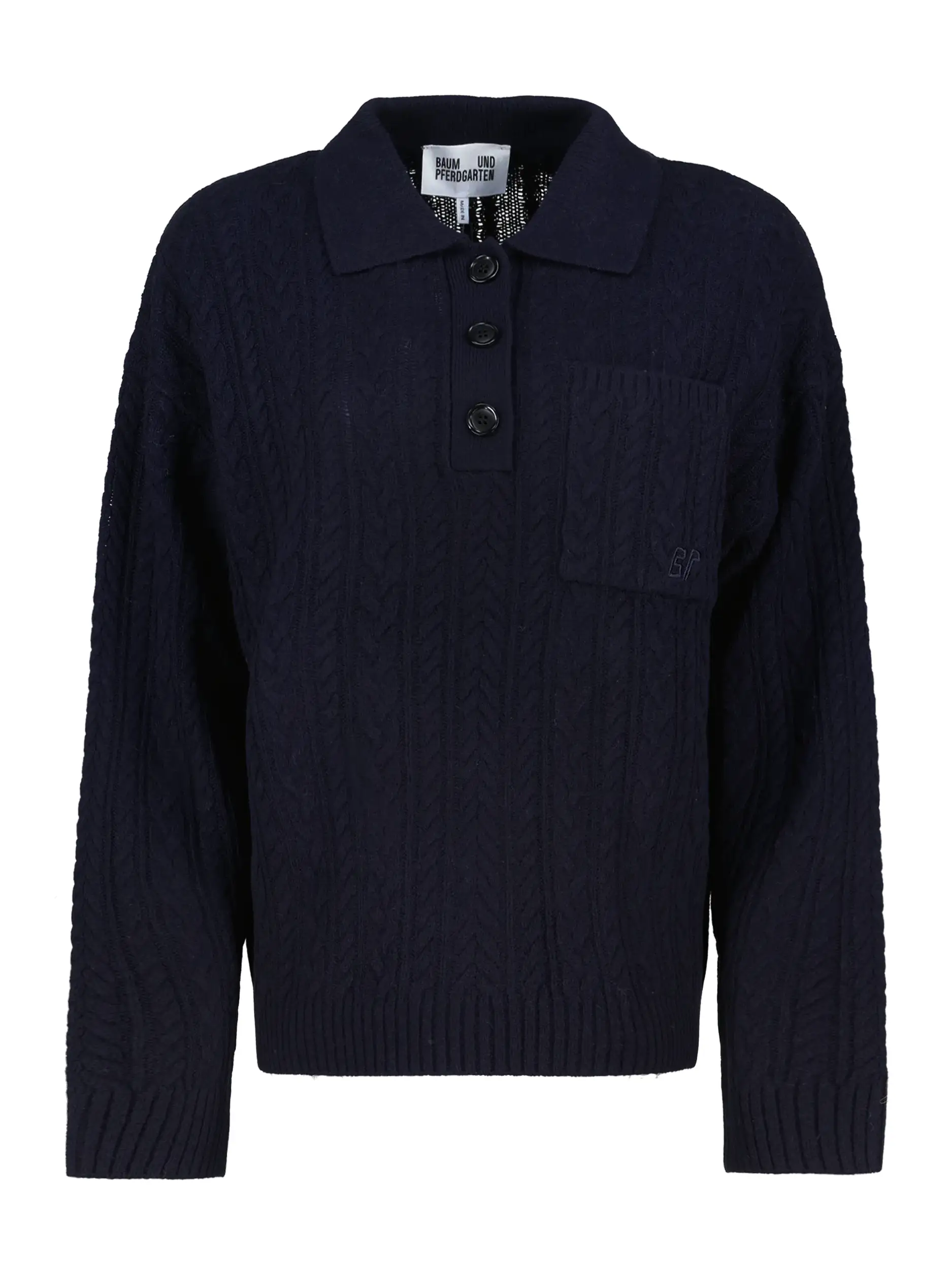 Pullover aus Merinowolle - Artikel Vorderseite - Farbe: Blau