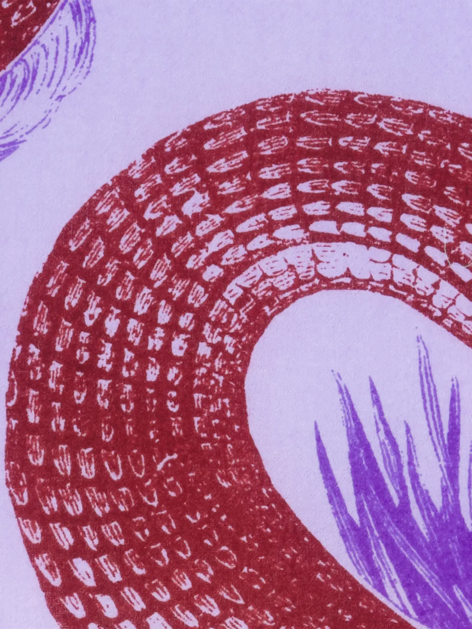 Gemustertes Tuch 'Garden Eden' aus Kaschmir - Artikel weitere Detailansicht 1 - Farbe: Violett