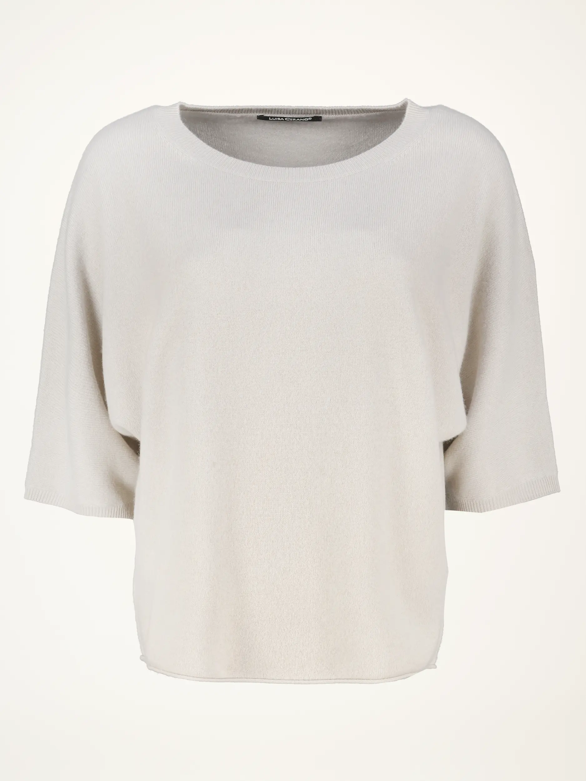 Pullover aus Wolle kurzarm - Artikelansicht - Farbe: Creme