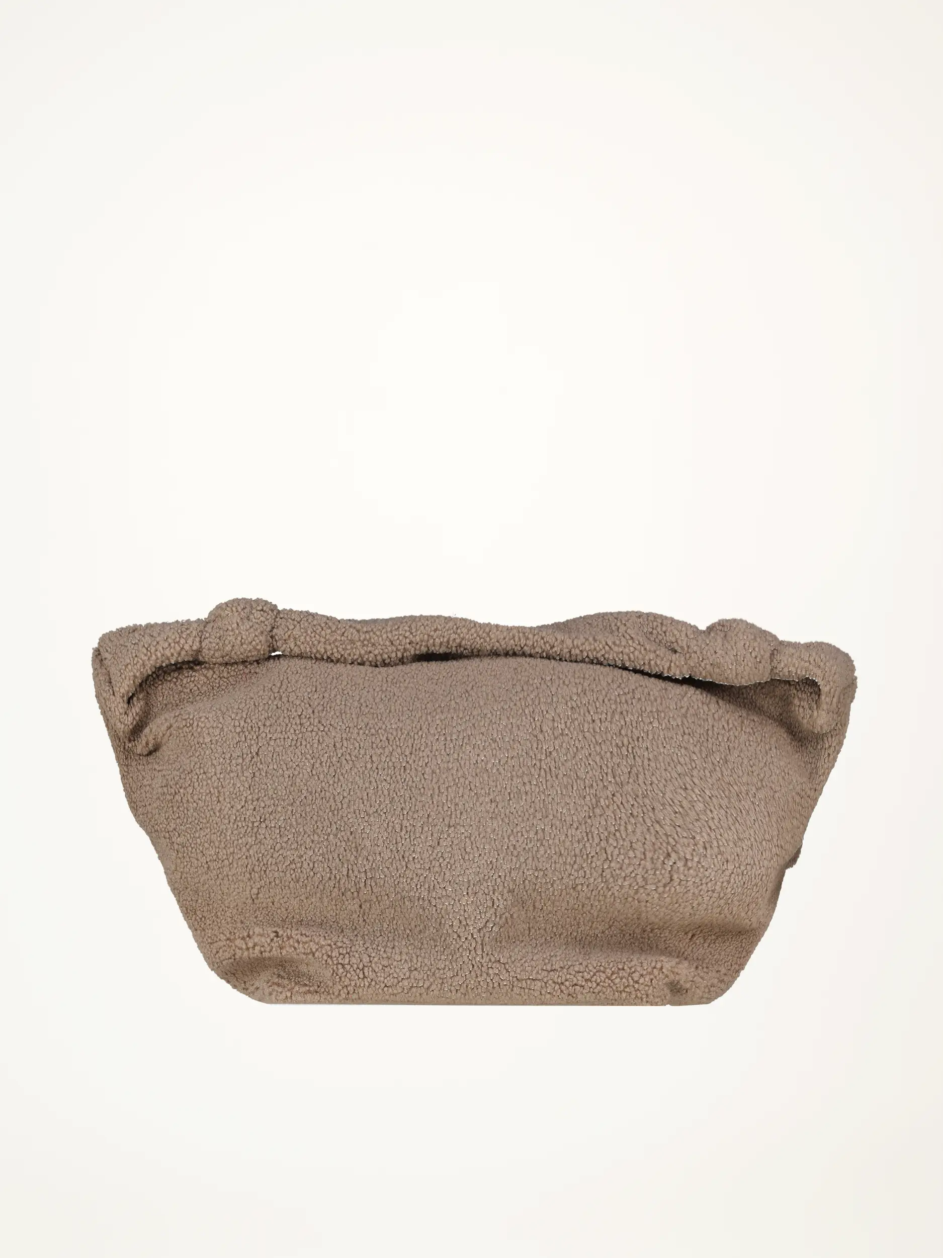 Tasche aus Teddyfell - Artikel Rückseite - Farbe: Beige