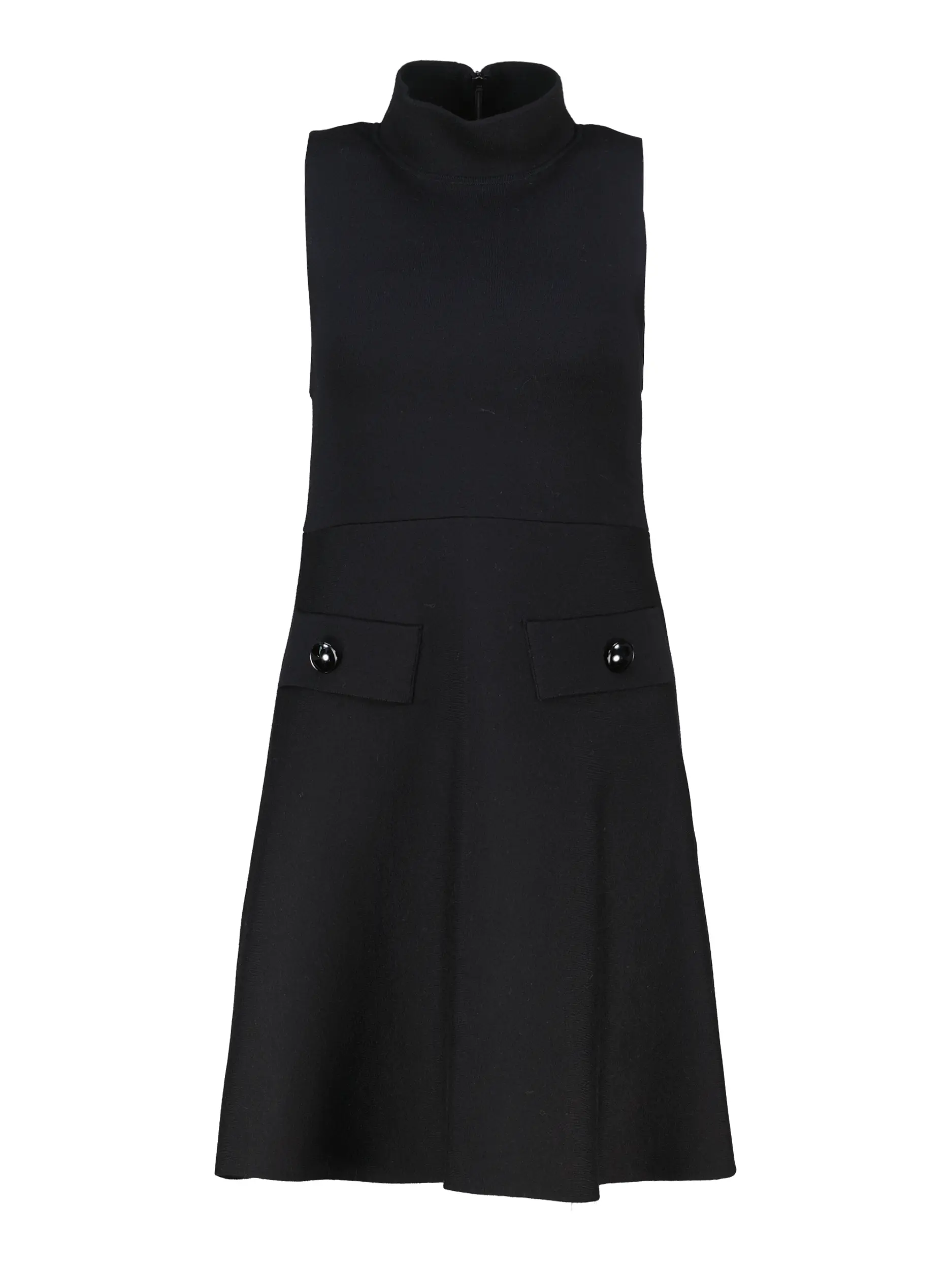 Mini Wollkleid 'Sharp ambition dress' ärmellos - Artikel Vorderseite - Farbe: Schwarz