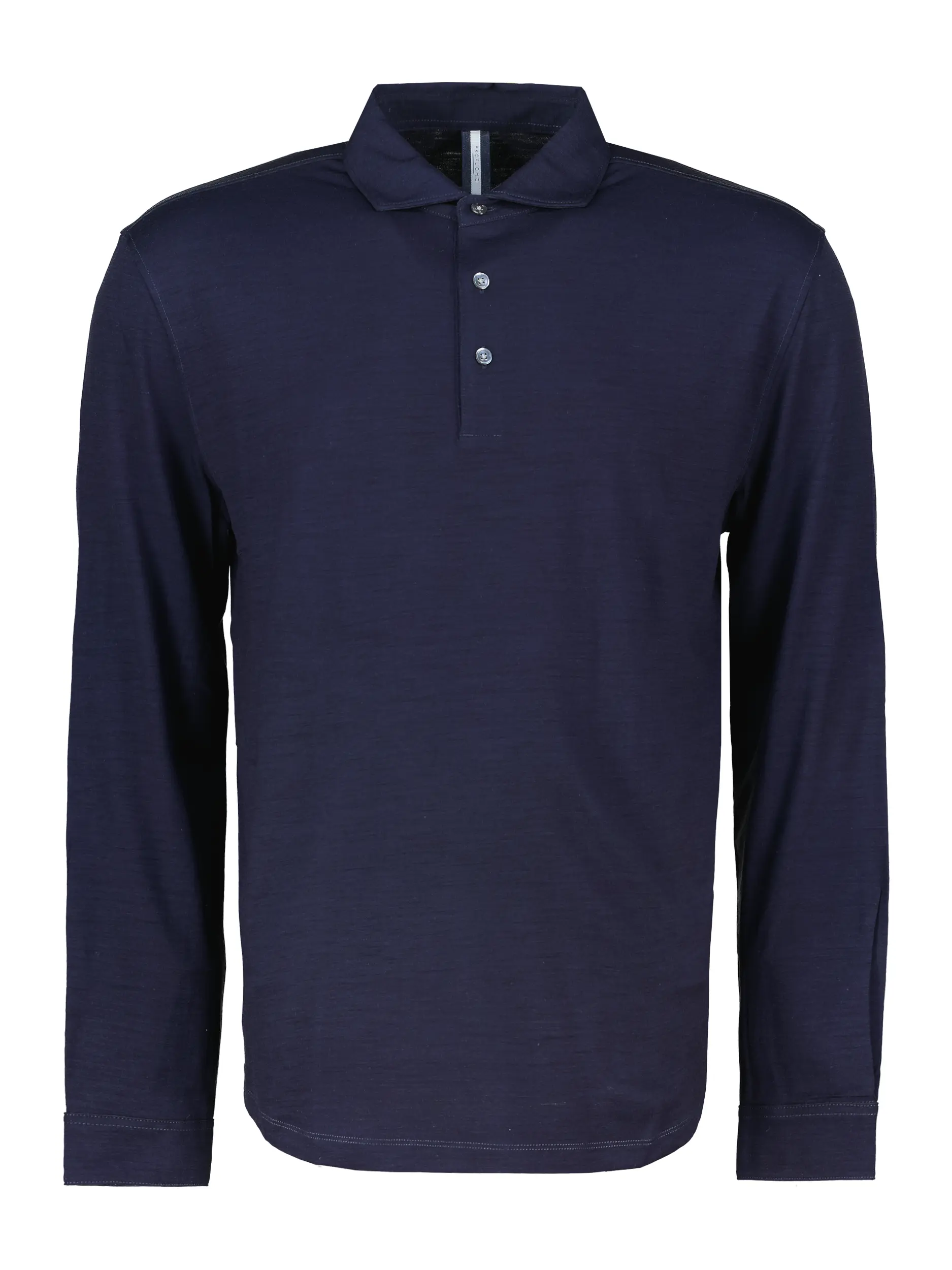 Poloshirt langarm aus Woll-Mix - Artikel Vorderseite - Farbe: Blau