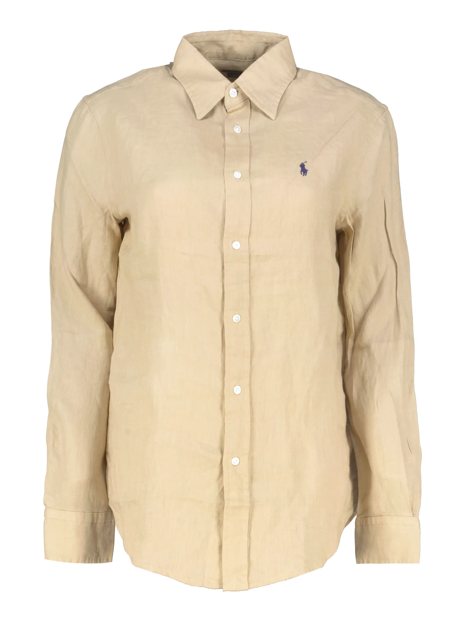 Bluse aus Leinen langarm - Artikel Vorderseite - Farbe: Braun