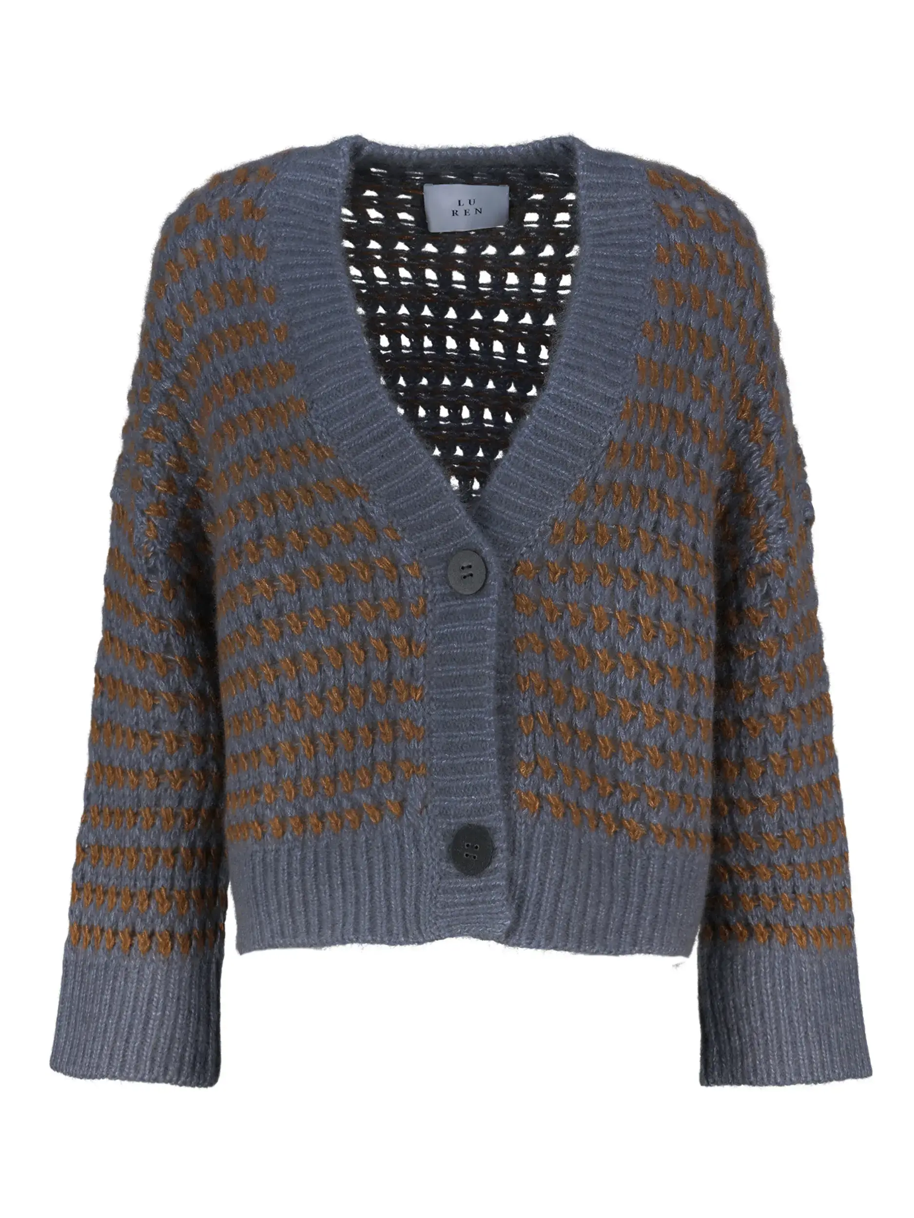 Gemusterte Strickjacke aus Kaschmir - Artikel Vorderseite
